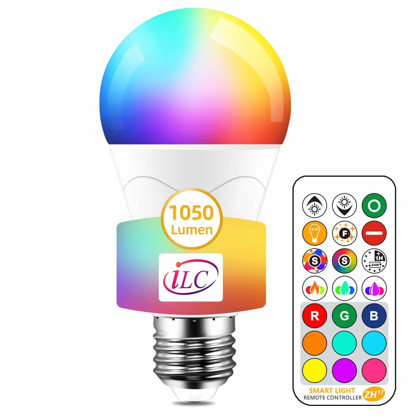 Ampoule LED E27 RGBW Dimmable 85W Équivalent Edison avec Télécommande