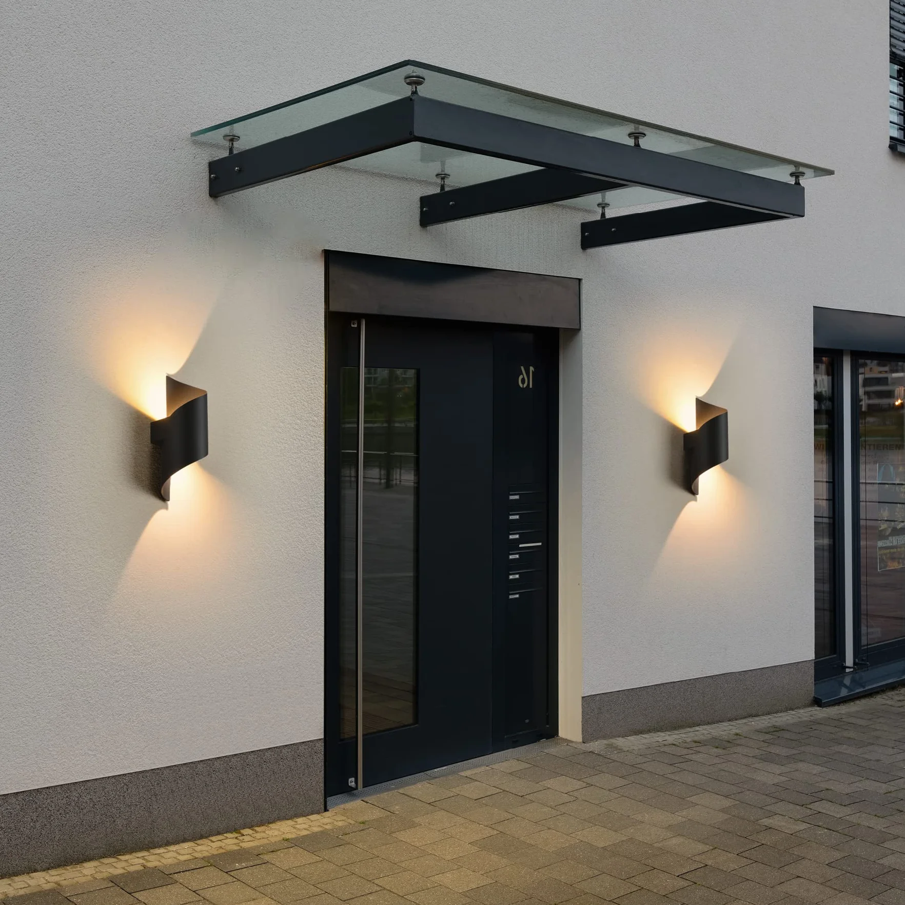 KUKAK LED Applique Murale 10W 3000K Blanc Chaud IP65 Extérieur Intérieur 2pc