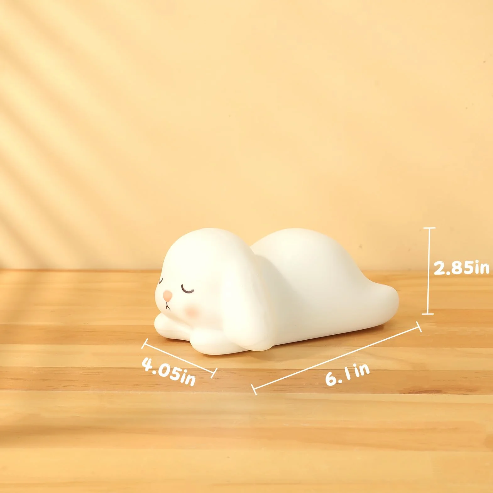 ZKLiLi Mignon Lapin Enfants Silicone Night Light, 7 Couleurs, Tactile, USB