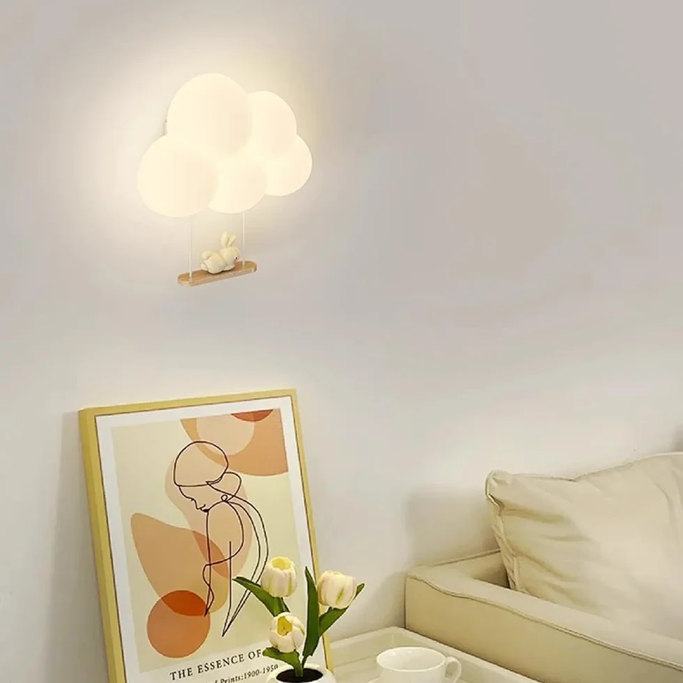 Appliques murales LED nuage pour chambre enfant fille réglable