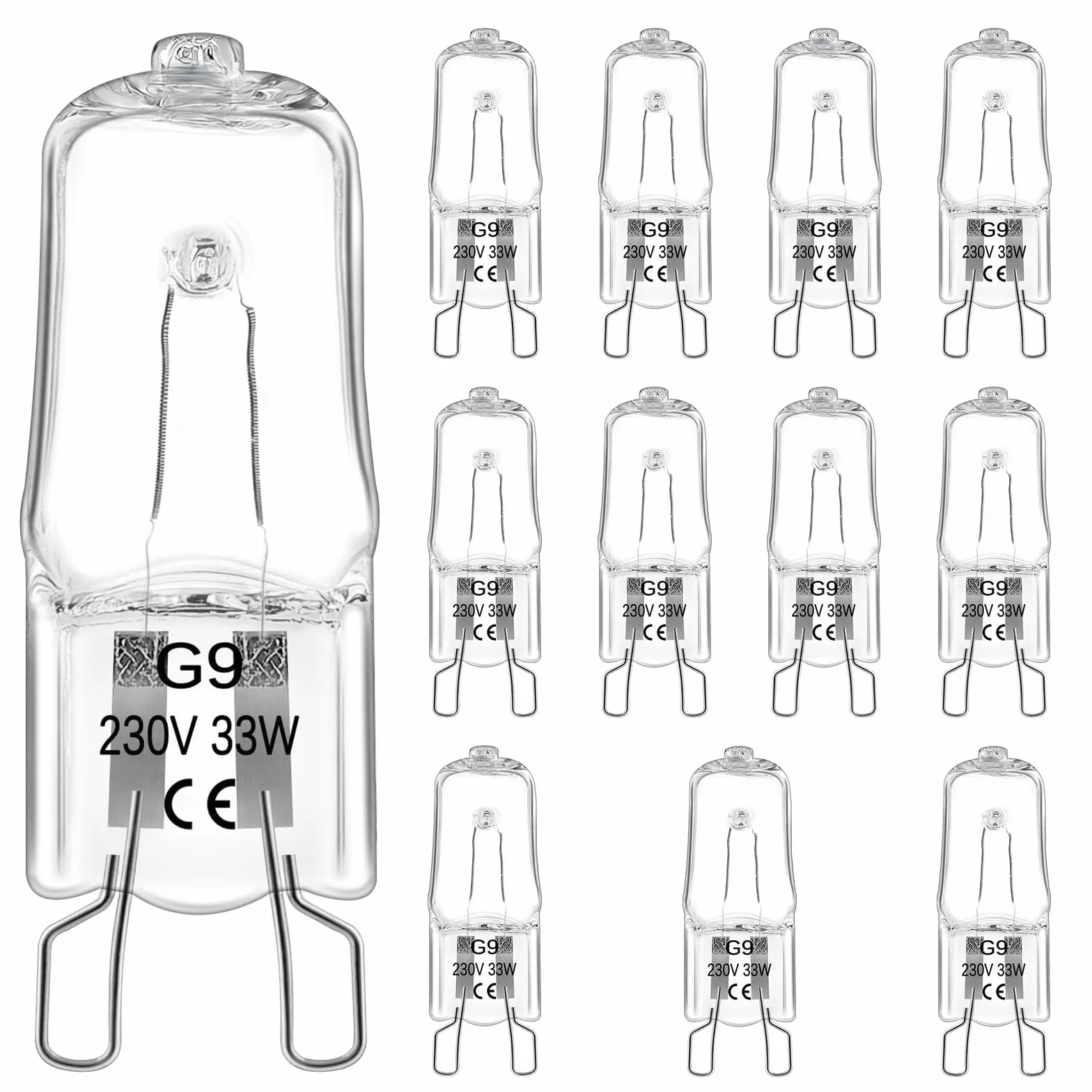 Ampoule Halogène G9 33W 230V Dimmable Blanc Chaud 2800K 300°C pour Four