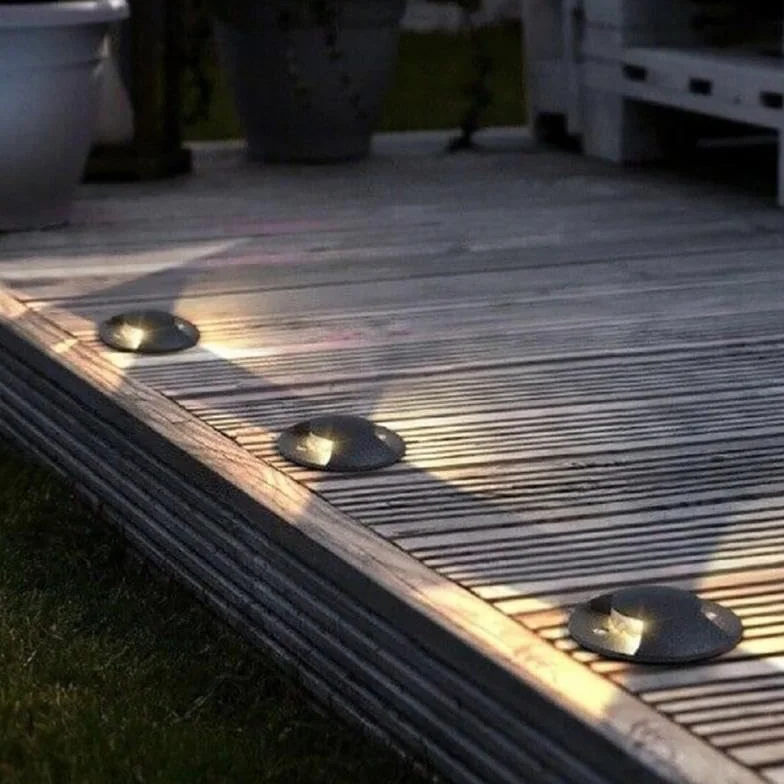 SILAMP Spot LED Encastrable Extérieur IP65 220V 3W Walkable 2 faisceaux Blanc Chaud 2300K-3500K