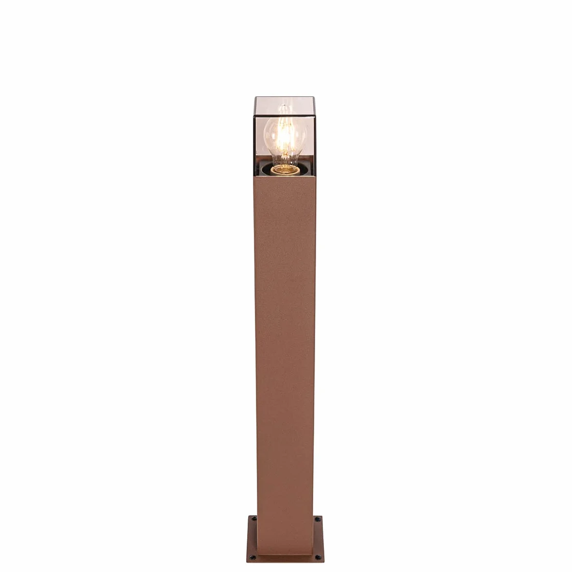 QAZQA Denmark LED Dimmable Lampe sur Pied Extérieur Variateur Inclus 1 Lumière Brun Rouille Rustique