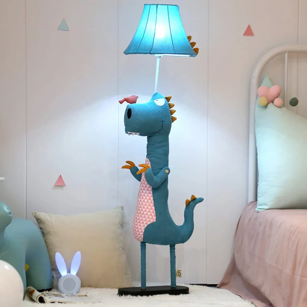 Lampadaire Chambre Enfant Dinosaure avec Télécommande LED Bluetooth