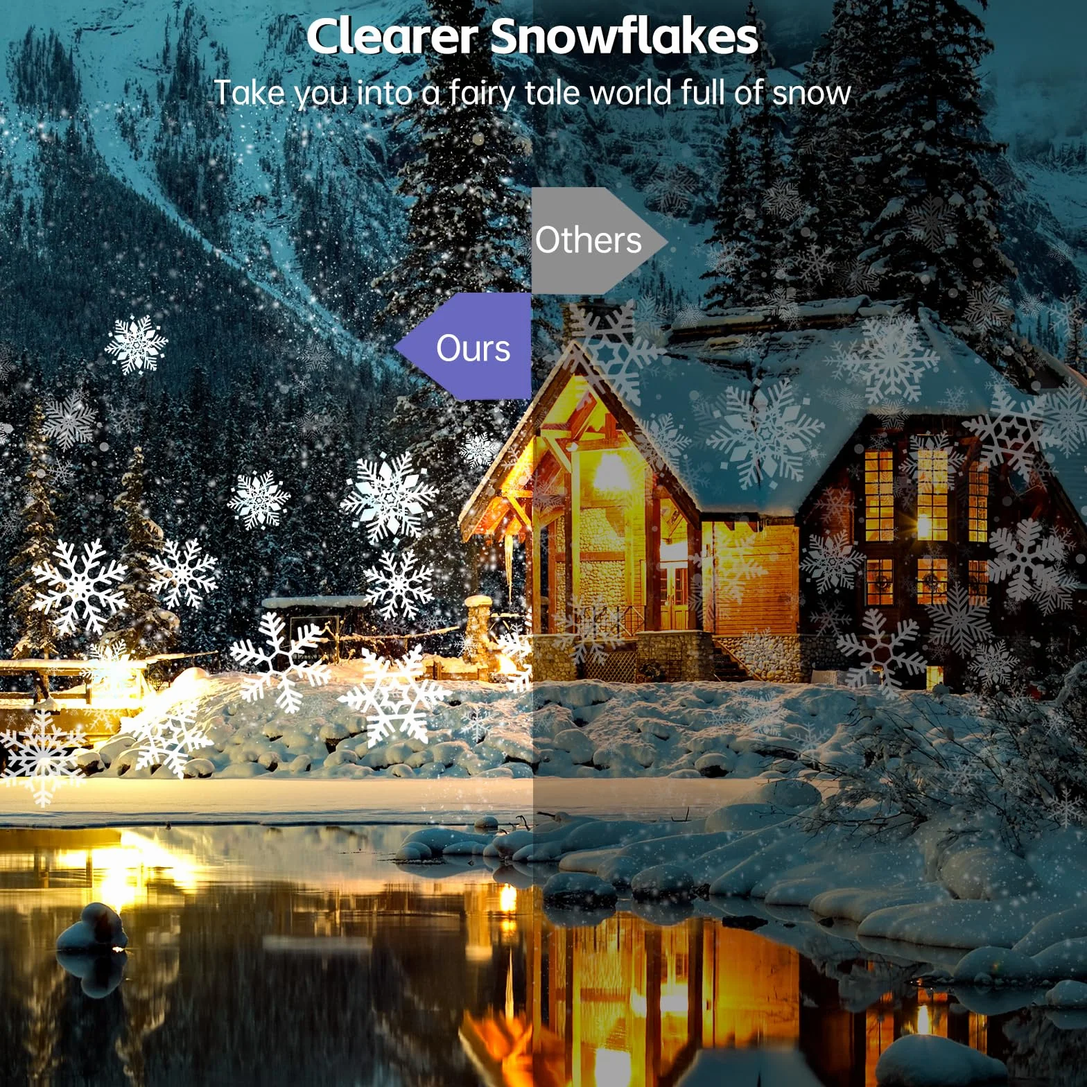Projecteur de flocons de neige LED extérieur étanche décorations Noël