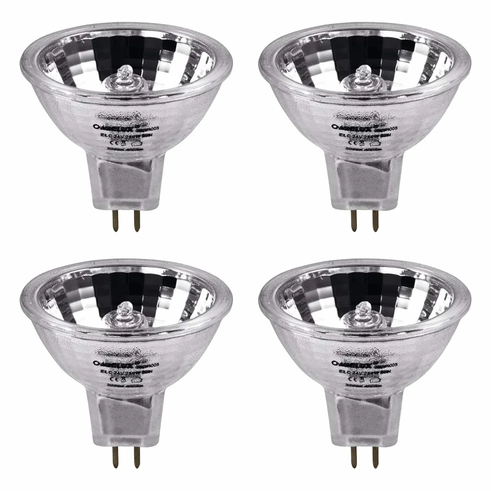 Omnilux ELC Lot de 4 ampoules GX5.3 50 mm 24 V 250 W
