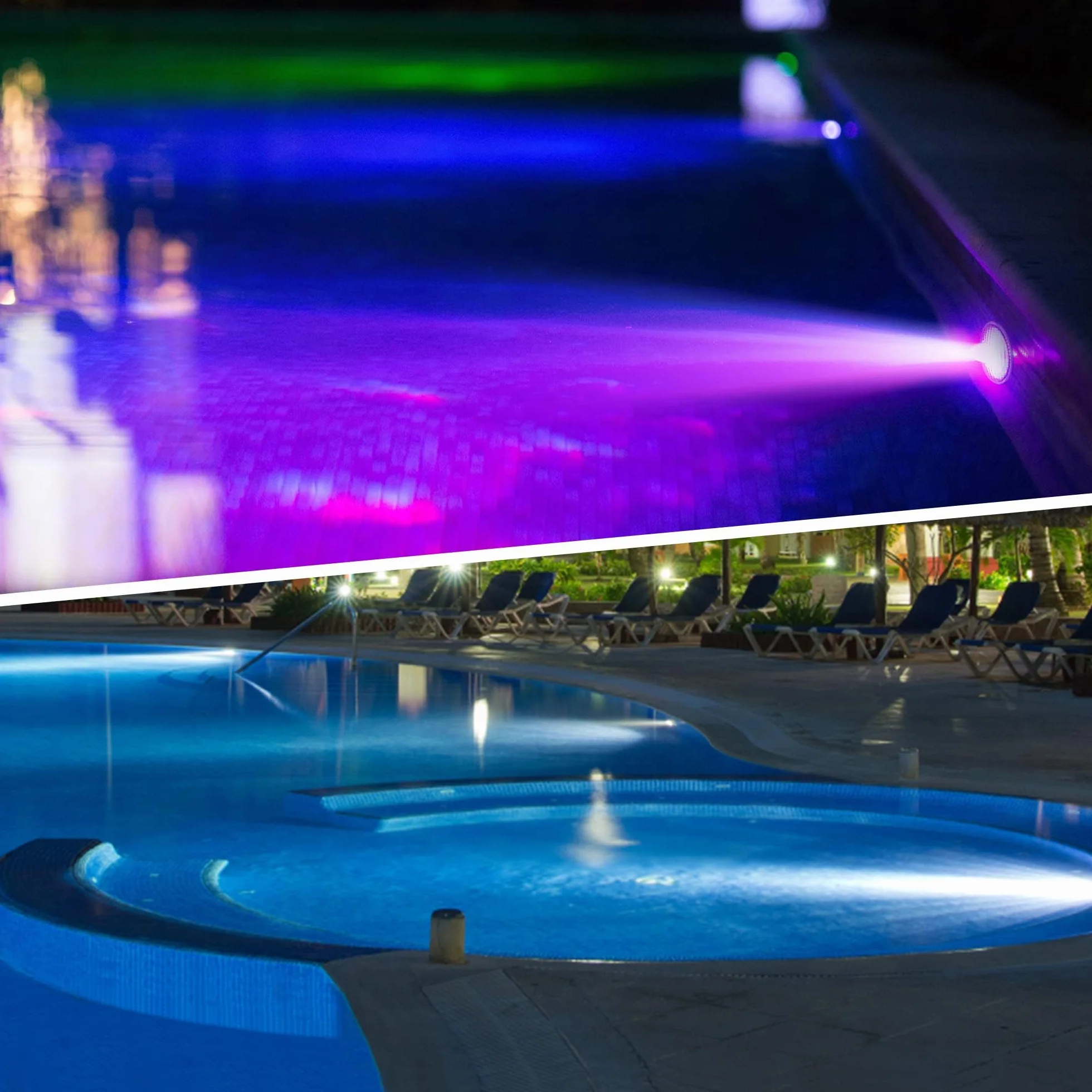 AHJ Lampe de Piscine LED PAR56 36W RGB IP68 3500lm 120° Éclairage de Piscine avec Télécommande