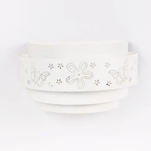 Applique murale enfants motifs fleurs papillons douille E27 40W