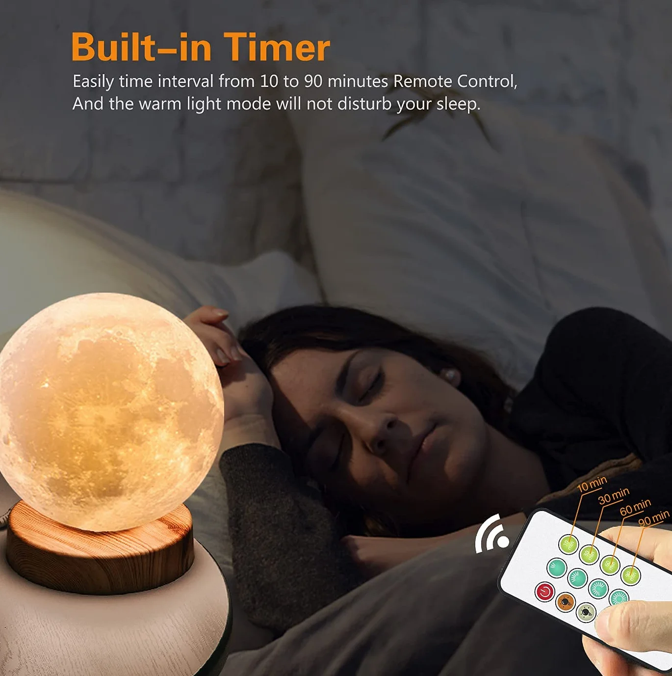 Lampe de luminothérapie 10 000 lux RscCleaner avec télécommande, 3 températures, luminosité réglable, minuterie