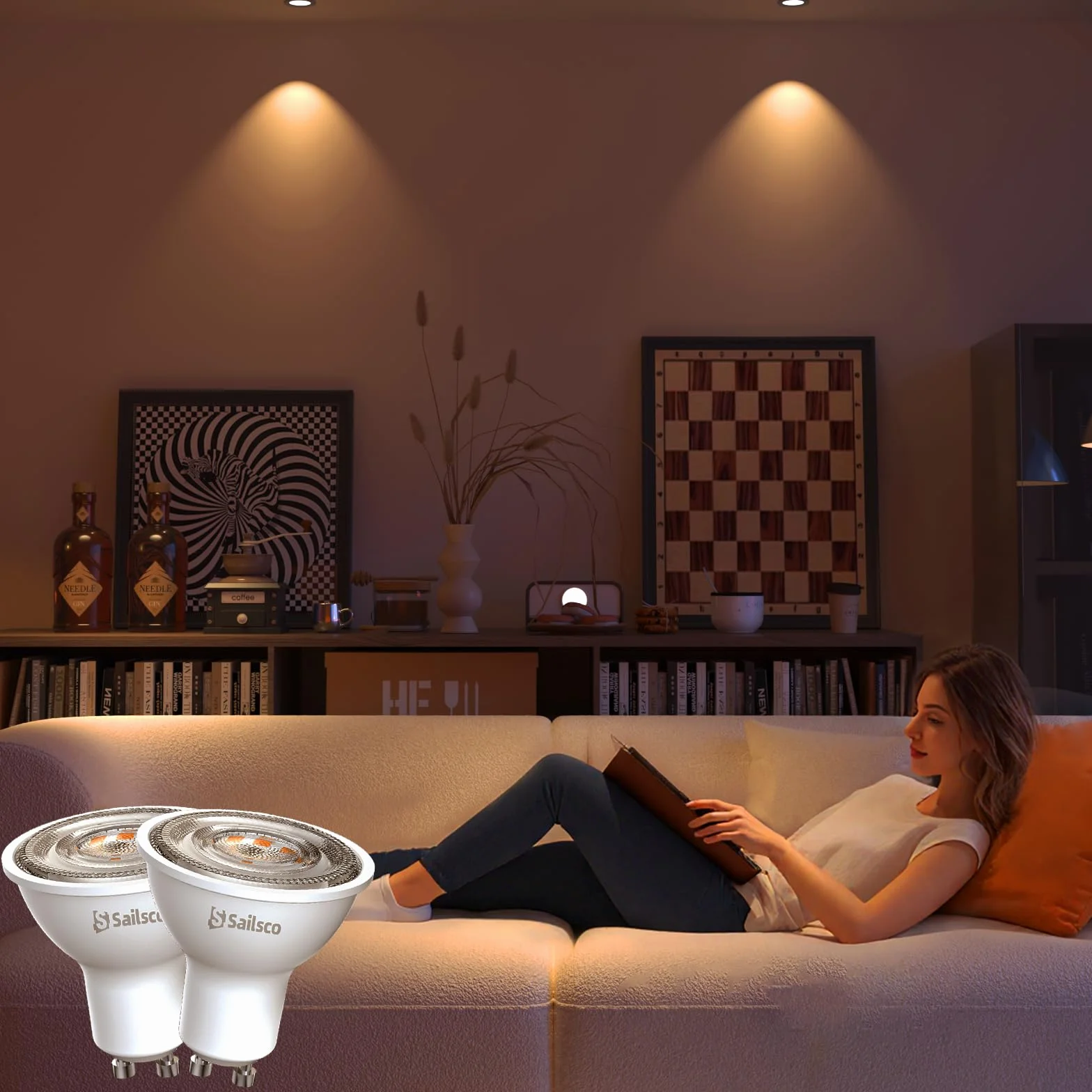 Ampoule LED GU10 Blanc Chaud 1.9W 345LM 2700K 36° Lot de 6