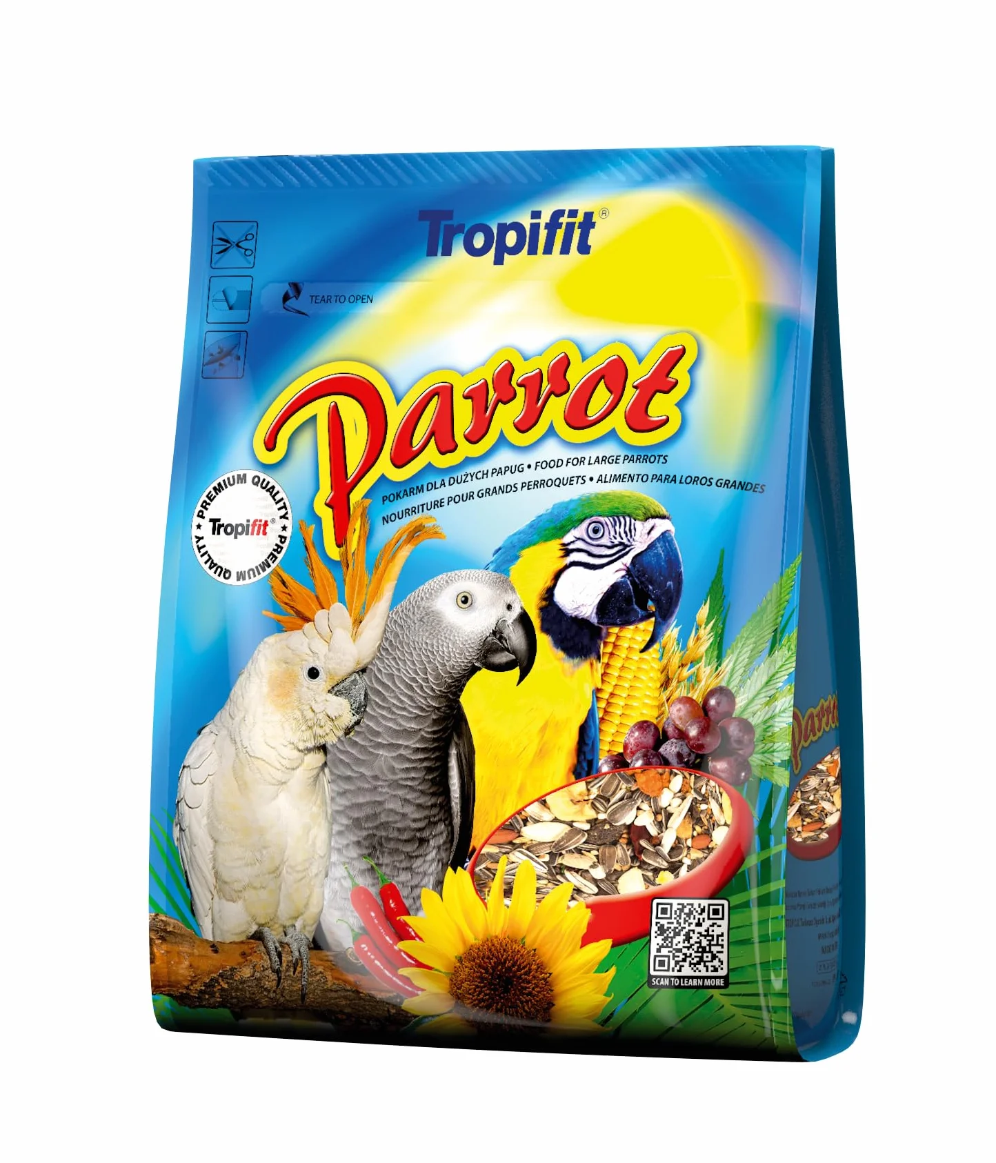 Parrot 1000g Nourriture pour Grands perroquets