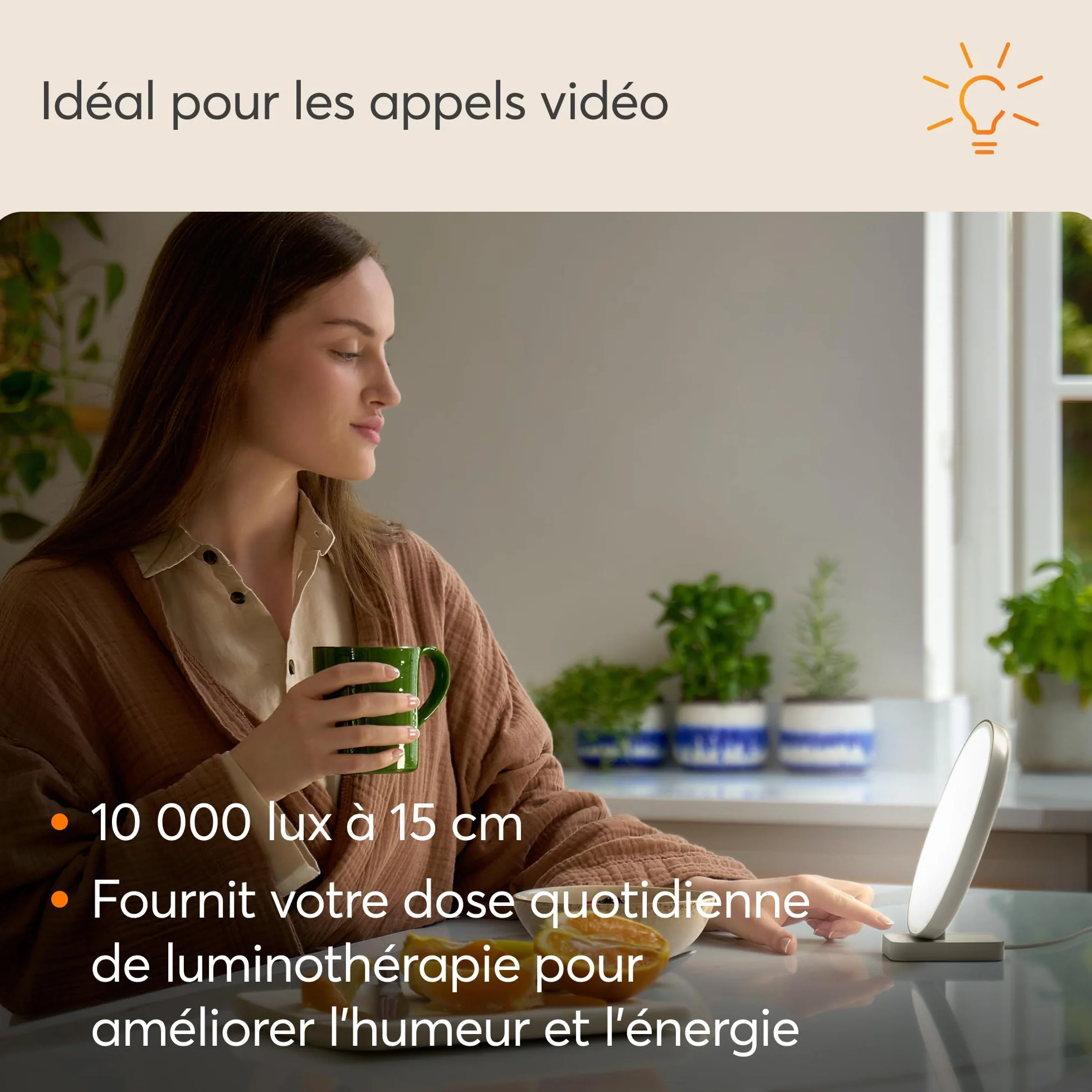 Lumie Dash Lampe Compacte de Luminothérapie pour Humeur et Énergie