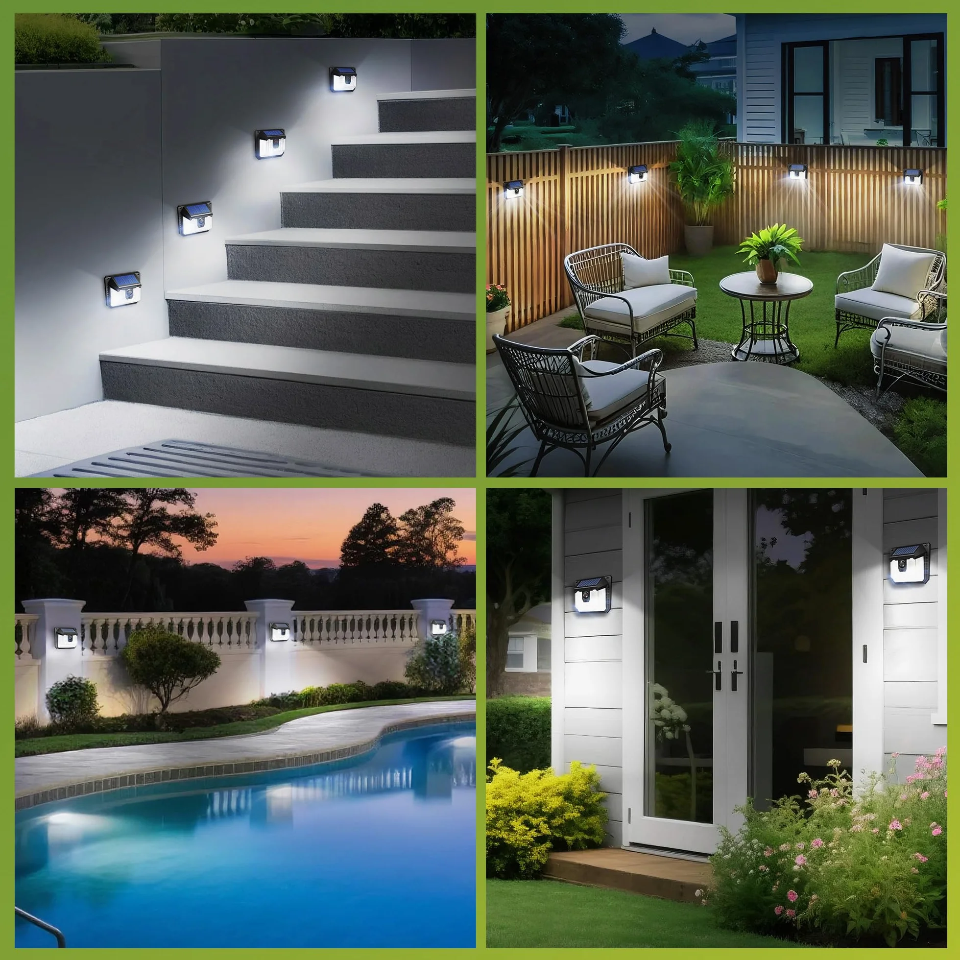 Philips Lampe Solaire Extérieur Détecteur 120 LEDs Sécurité 3 Modes Étanche Jardin Clôture Garage Lot de 2