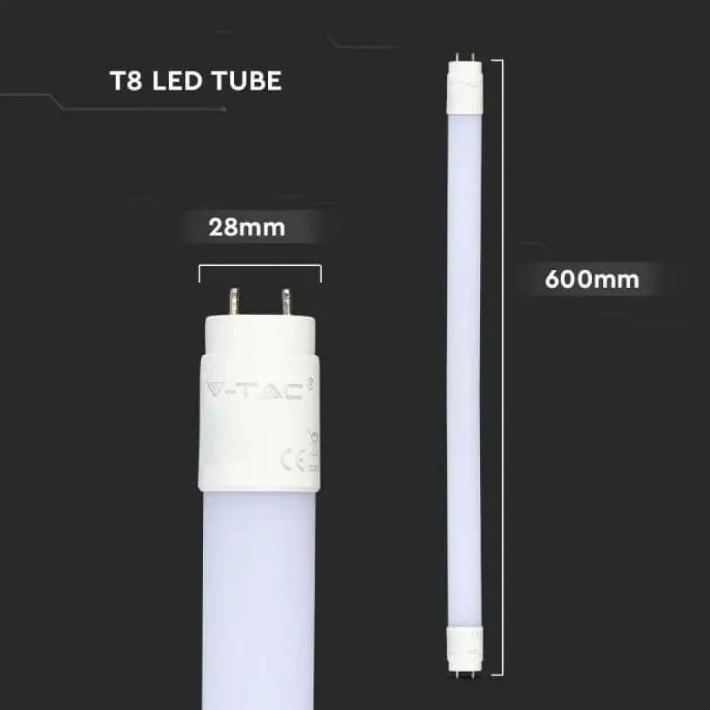 Lot de 5 tubes LED T8 60 cm 9W blanc neutre 4000K 850 lumens G13 remplace 18W