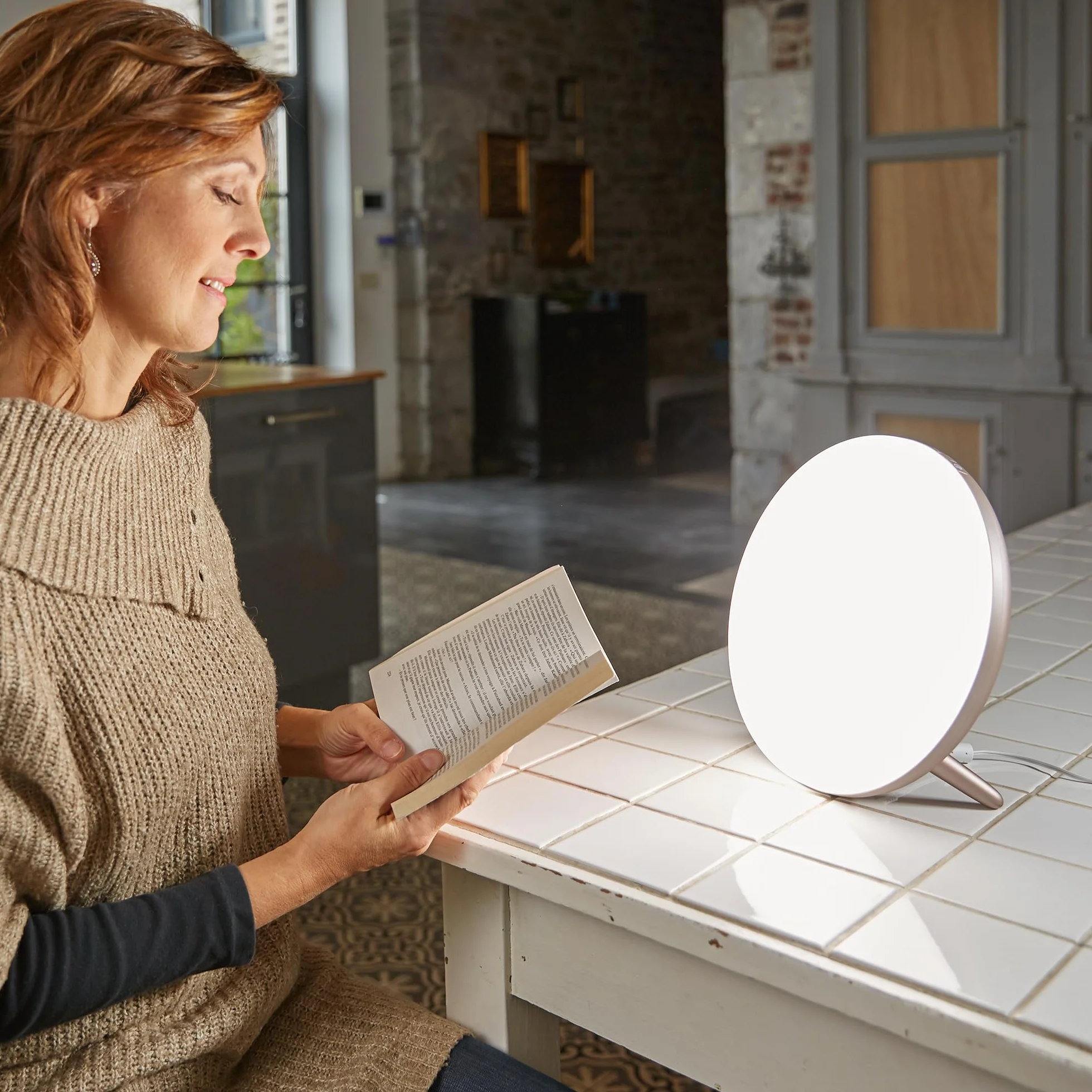Lampe Luminothérapie LANAFORM Lumino LED Gold 10000 Lux Sans UV Réglable 5 Intensités
