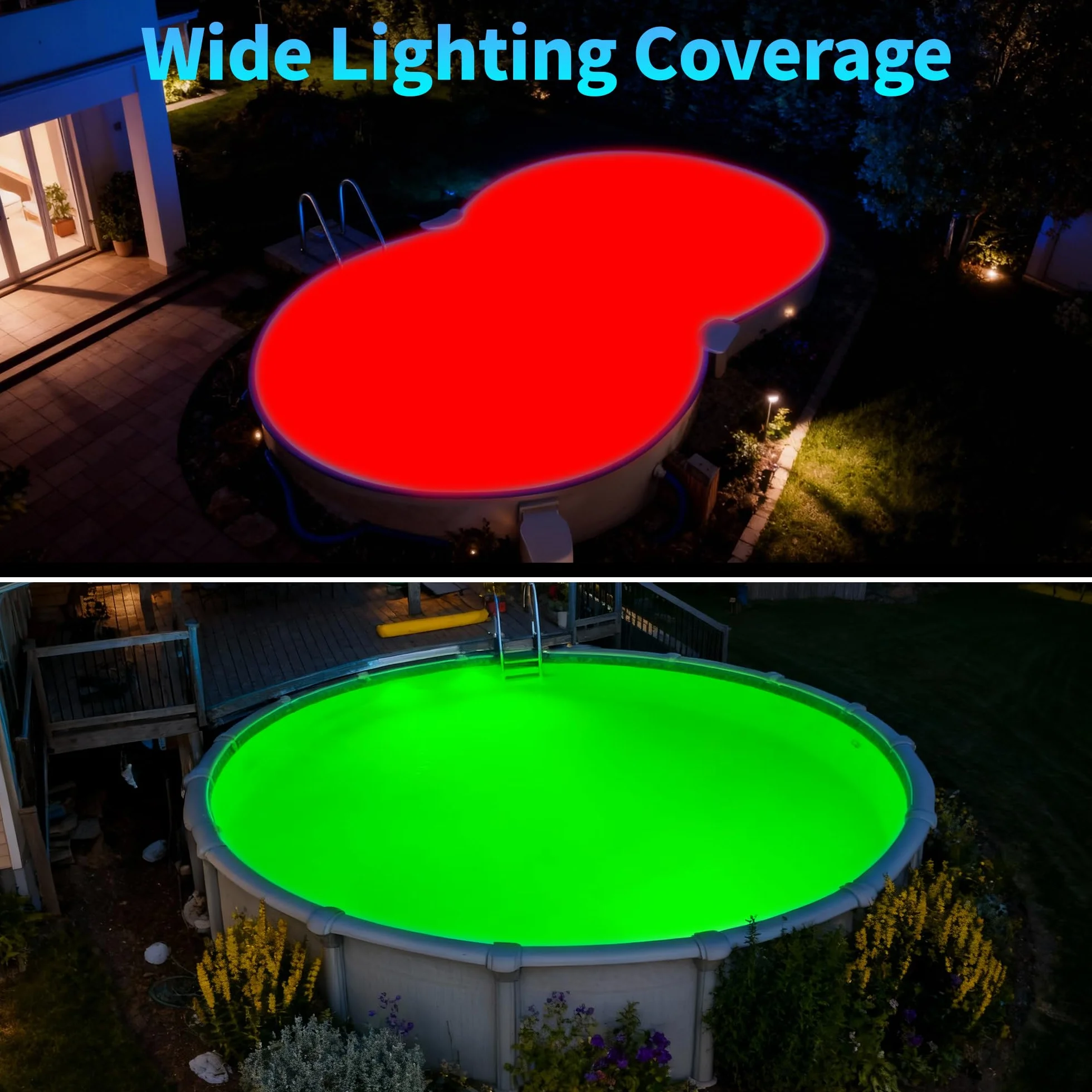 Lampe LED Piscine Vissable 15W RGB Multicolore Projecteur 600lm Ø190mm 12V AC IP68 Remplie Résine