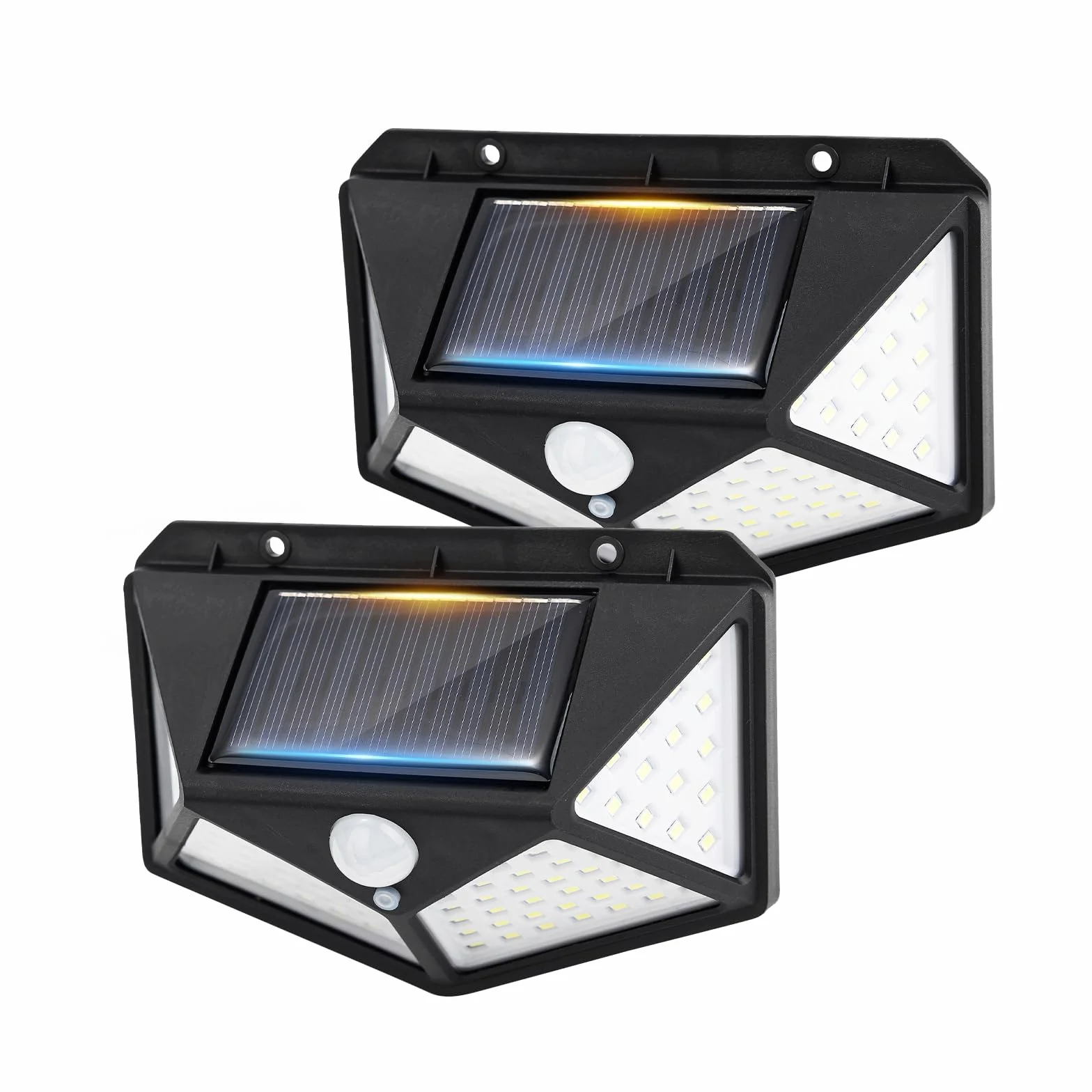Lampe Solaire Extérieur LED 100 LEDs Détecteur de Mouvement IP65 270° 800mAh GDK203-2 Lot de 2