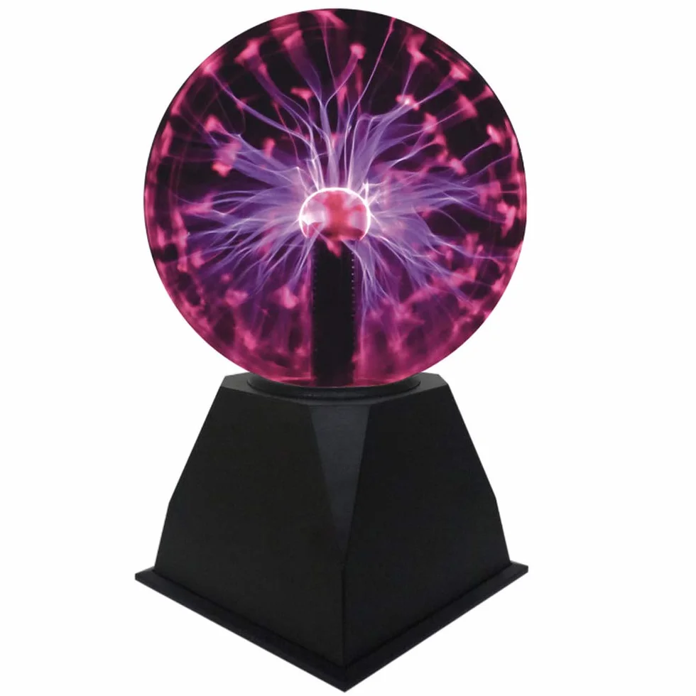 Lumière de Boule de Plasma 5 pouces Lampe de Sphère d'Ion Sensible au Toucher Rouge
