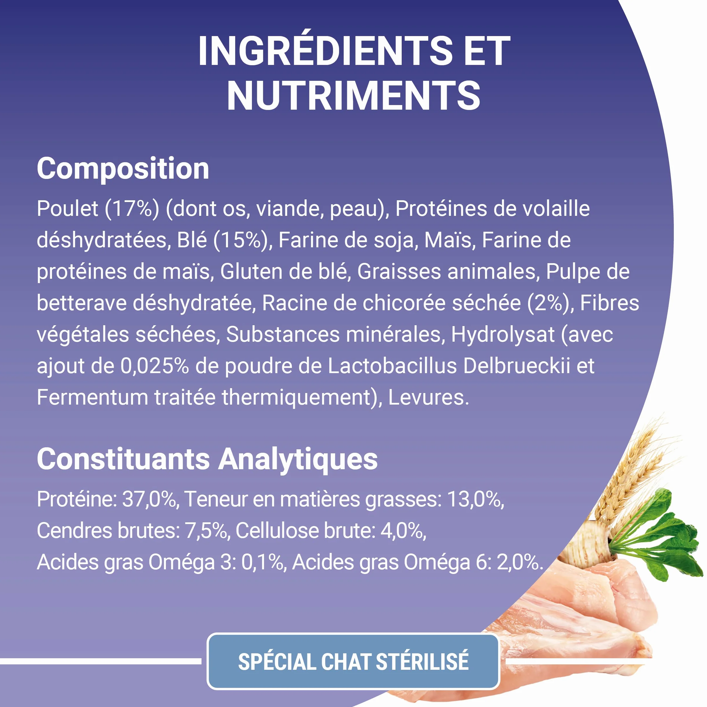 PURINA ONE BIFENSIS Spécial Chat Adulte Stérilisé Poulet 7,5 Kg