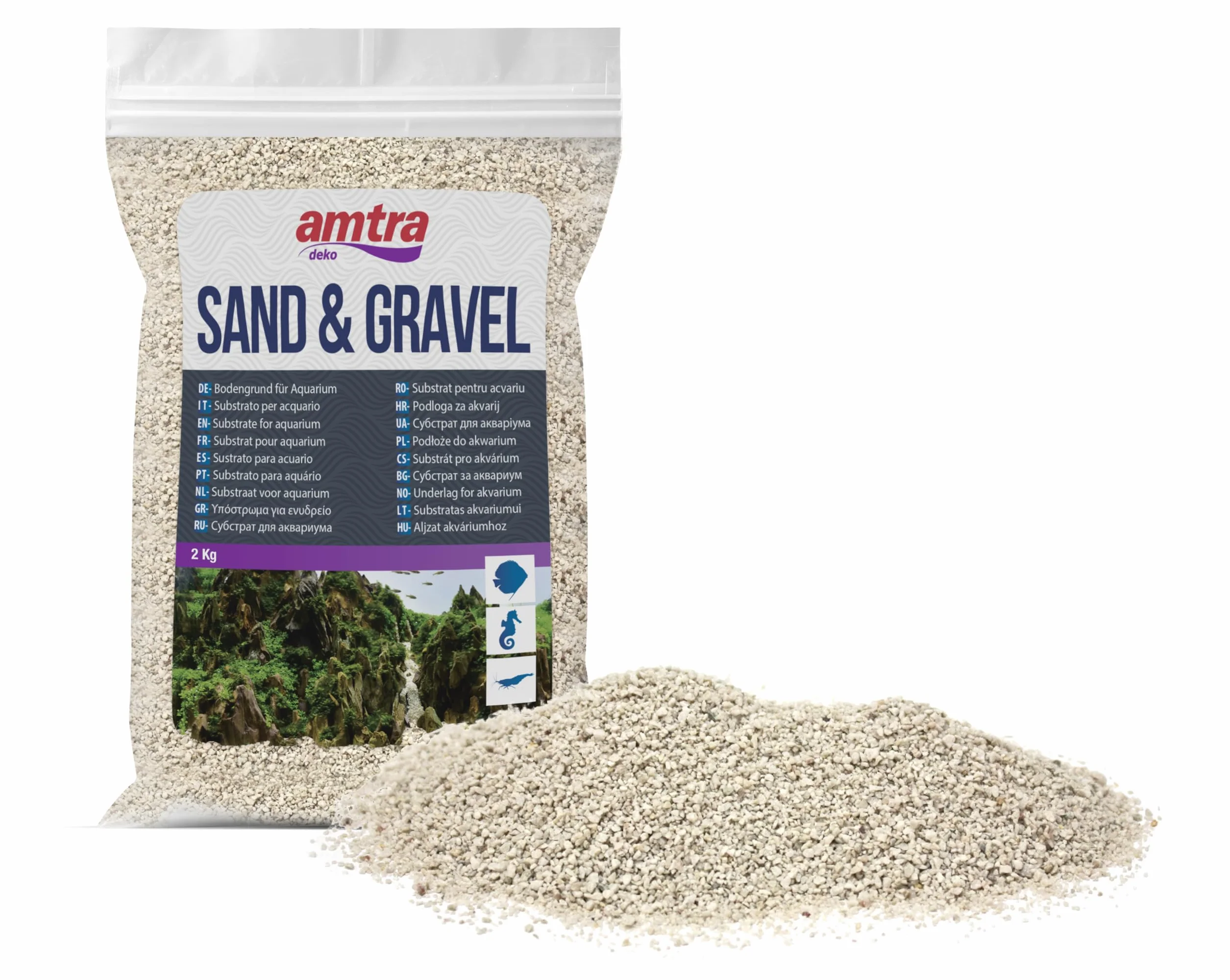 Amtra Quartz pour Aquariophilie Blanc Moyen 2 kg