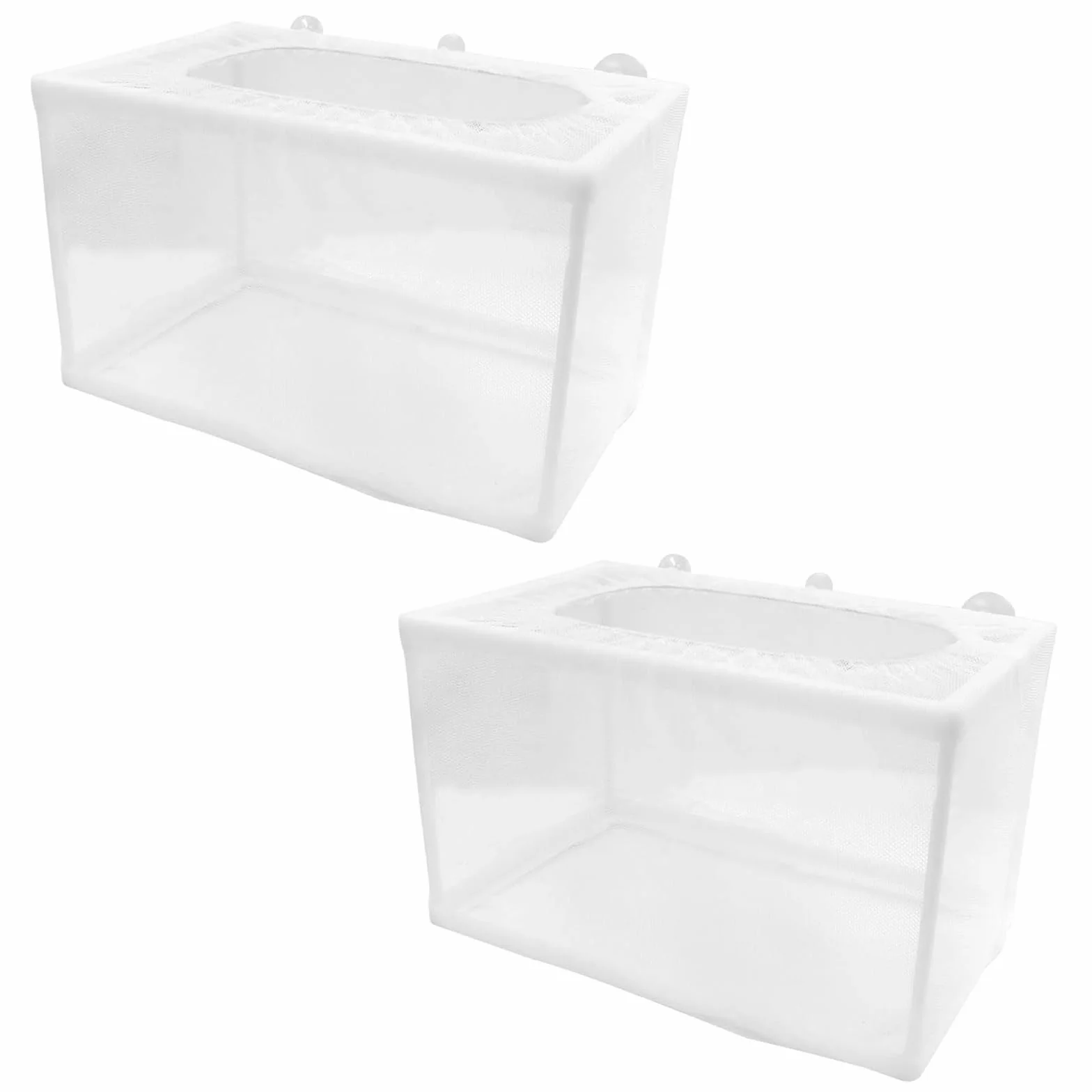 Filet D'élevage Aquarium 26×15×15 CM Poisson Filet de Séparation Pondoir avec 6 Ventouses