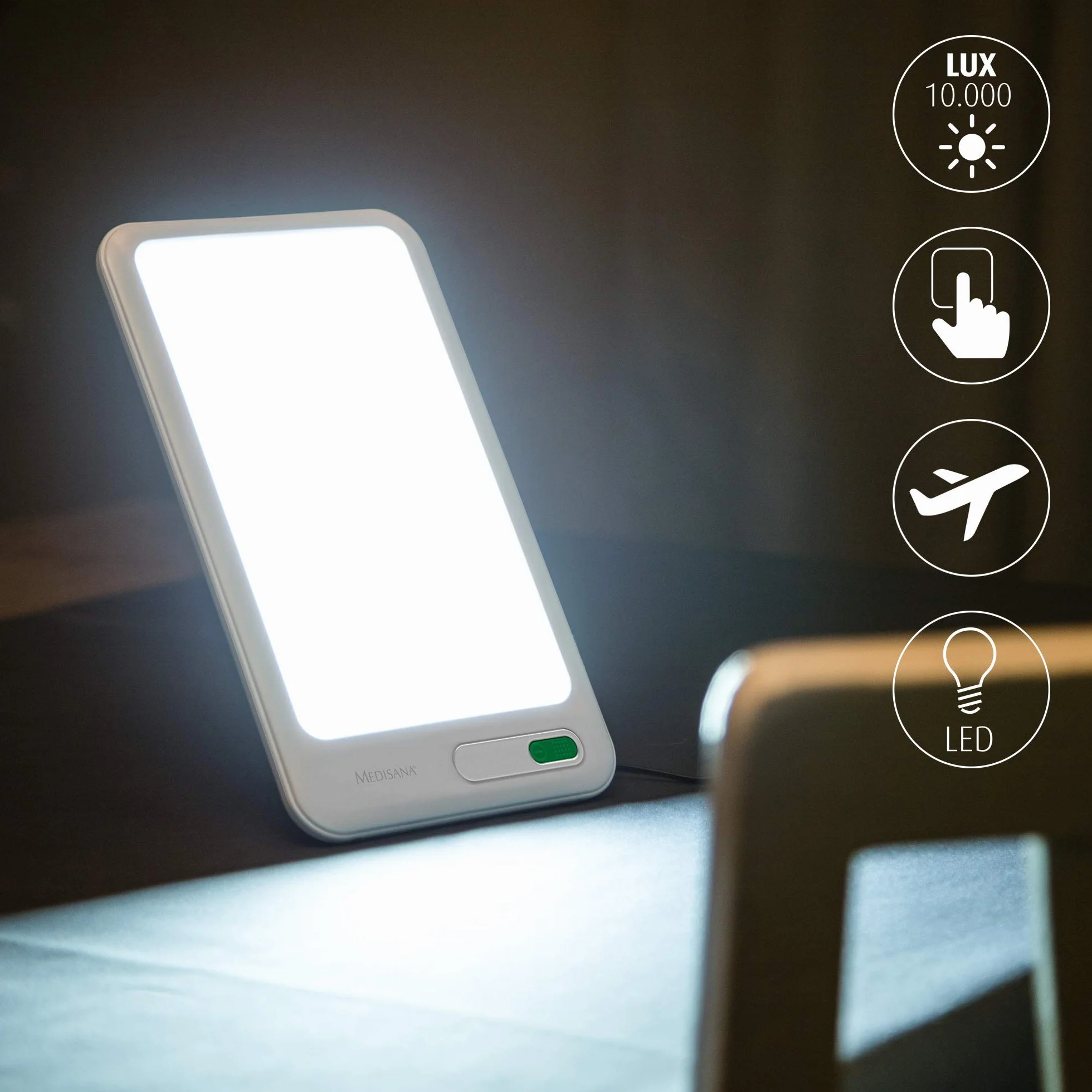 Medisana LT 460 lampe à lumière du jour 10.000 Lux luminothérapie LED