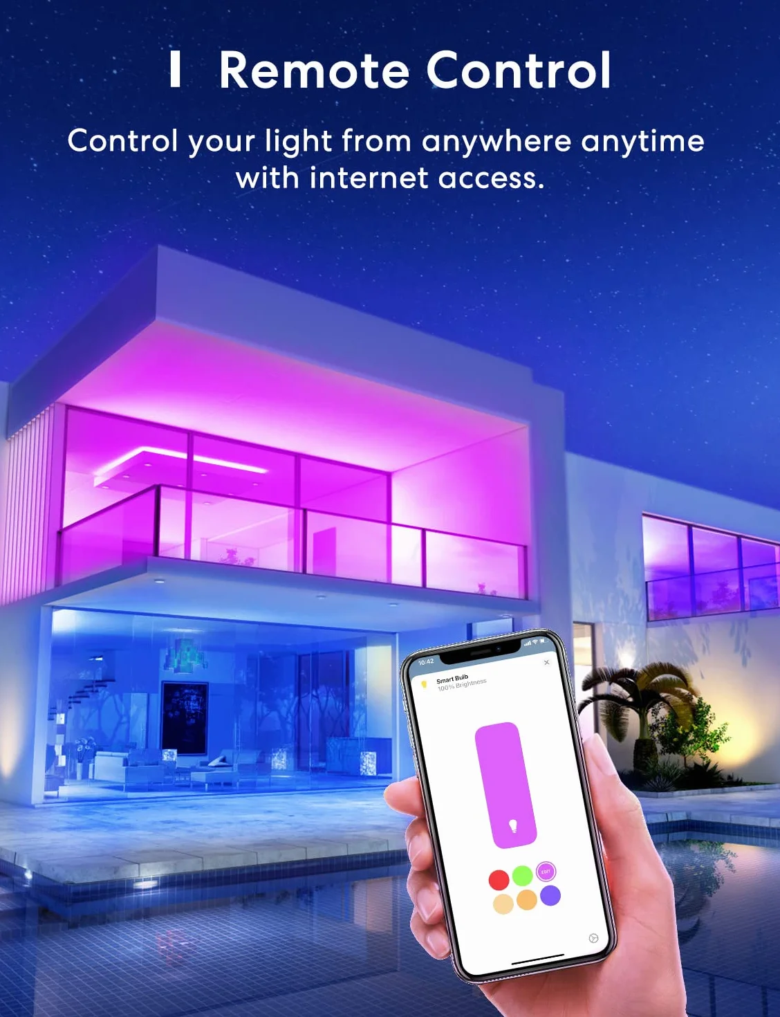 Meross Ampoule LED Connectée E27 WiFi Lot de 4 Compatible Apple HomeKit Alexa Google Home RGBWW Dimmable Commande Vocale