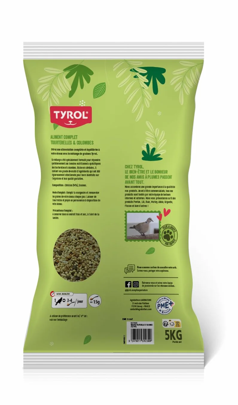 Tyrol Melange TOURTERELLES ET COLOMBES 5KG