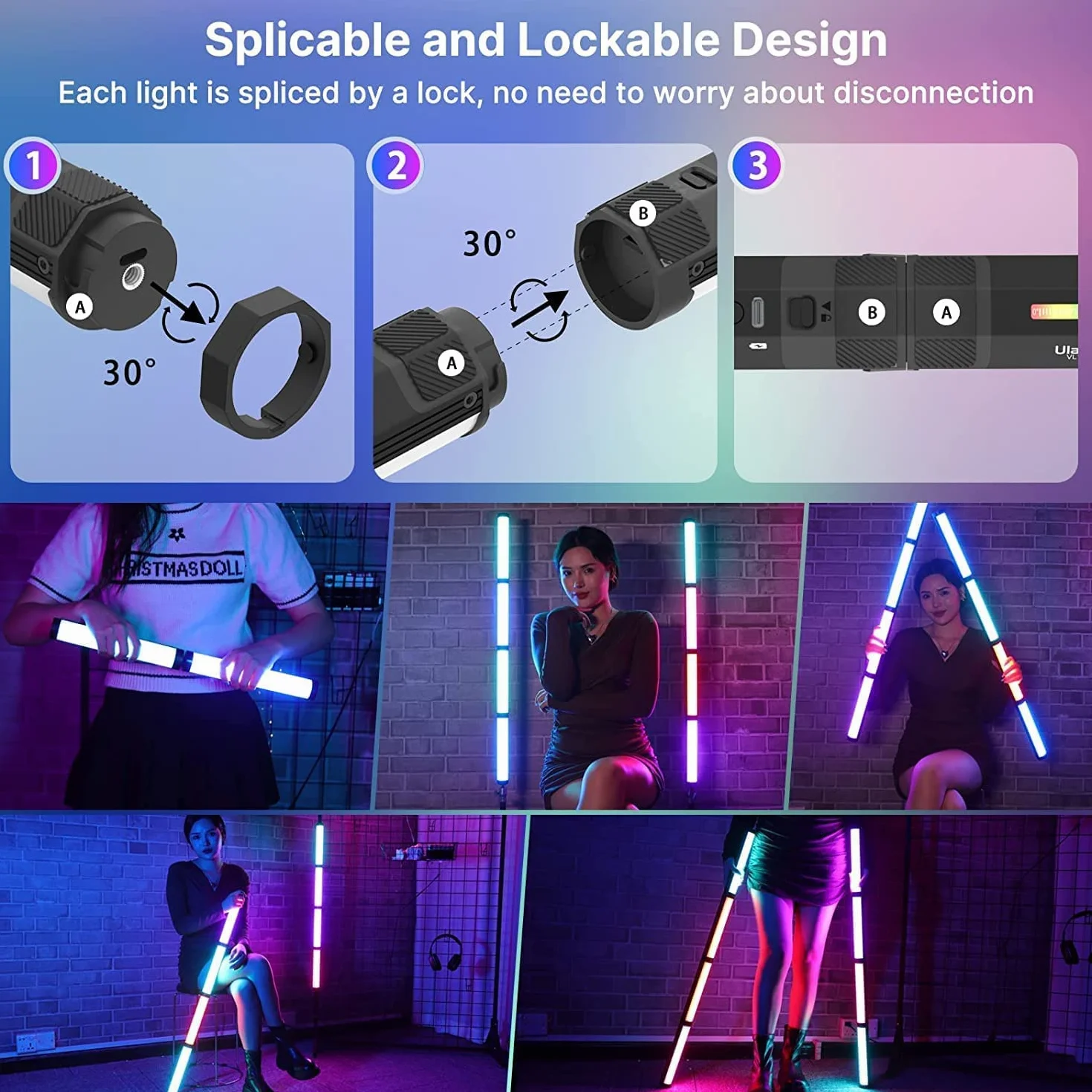 Ulanzi VL110 RGB Tube vidéo
