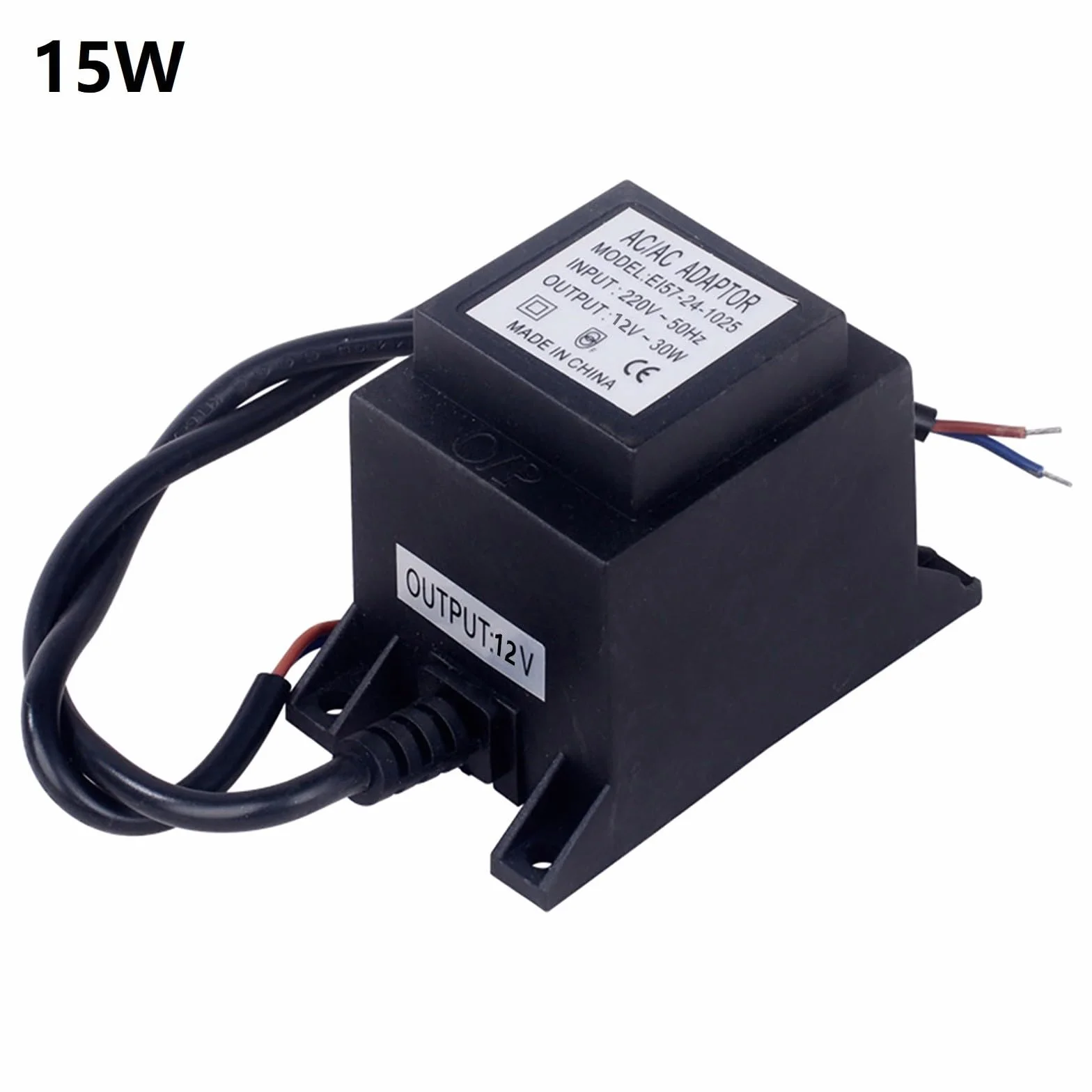 Transformateur LED 15 W 12 V AC/AC IP67 extérieur