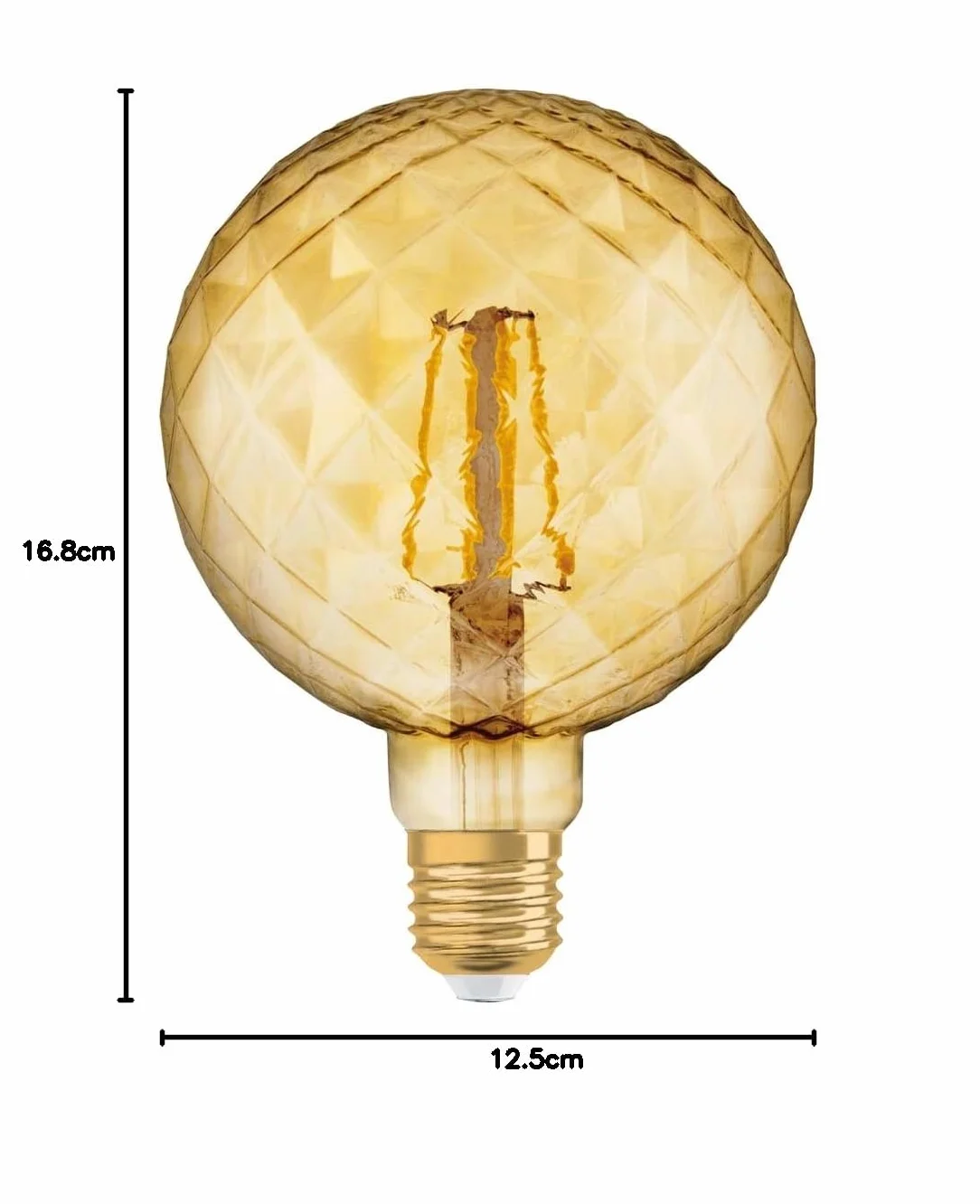 Osram Vintage Edition 1906 Ampoule LED à Filament E27 Globe Pinecone Ambrée 4.5W 2500K