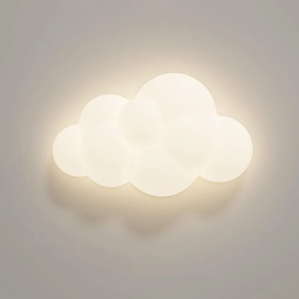 Applique murale LED 10W Dimmable Blanc Lait Étoile Nuage Acrylique pour Chambre Enfants
