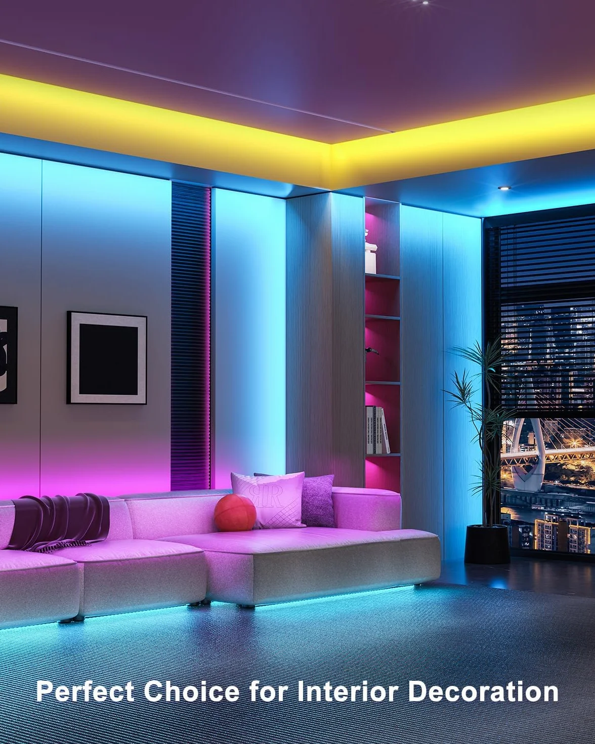 Ruban LED Bluetooth RGB Multicolore 30M, Contrôlé par Télécommande APP, Synchroniser avec Rythme de Musique