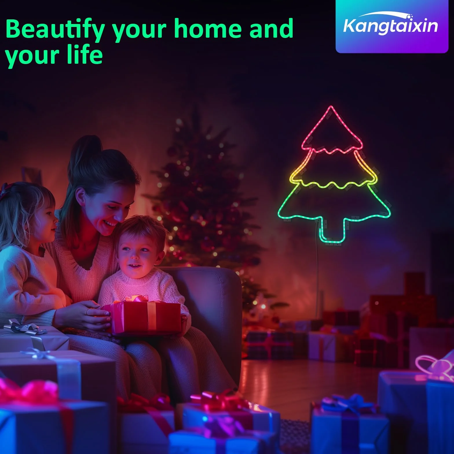 Bande LED RGB 3m Kangtaixin, Flexible Étanche Découpable avec Contrôle APP et Synchronisation Musicale
