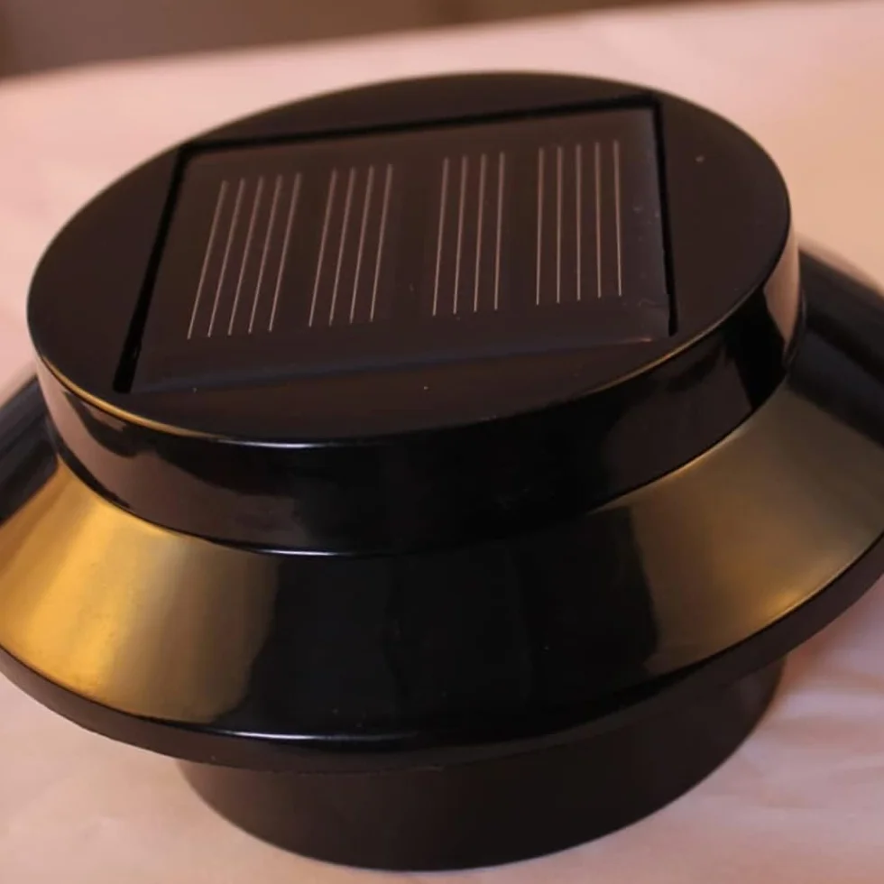 Pack de 3 Lampes Solaires LED pour Gouttière en PP, Éclairage Extérieur avec Détecteur Crépusculaire
