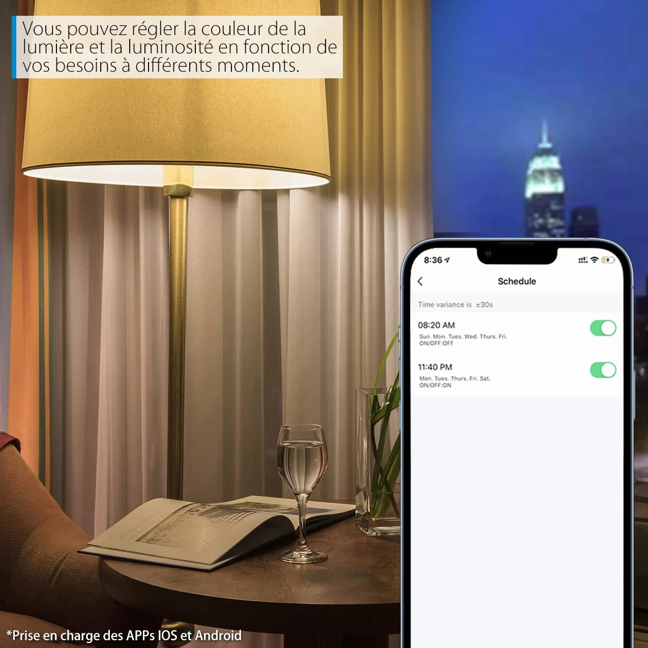 Ampoule Connectée E14 4.9W LED Bougie WIFI, Compatible Alexa Google Assistant, 470Lm, Lot de 4