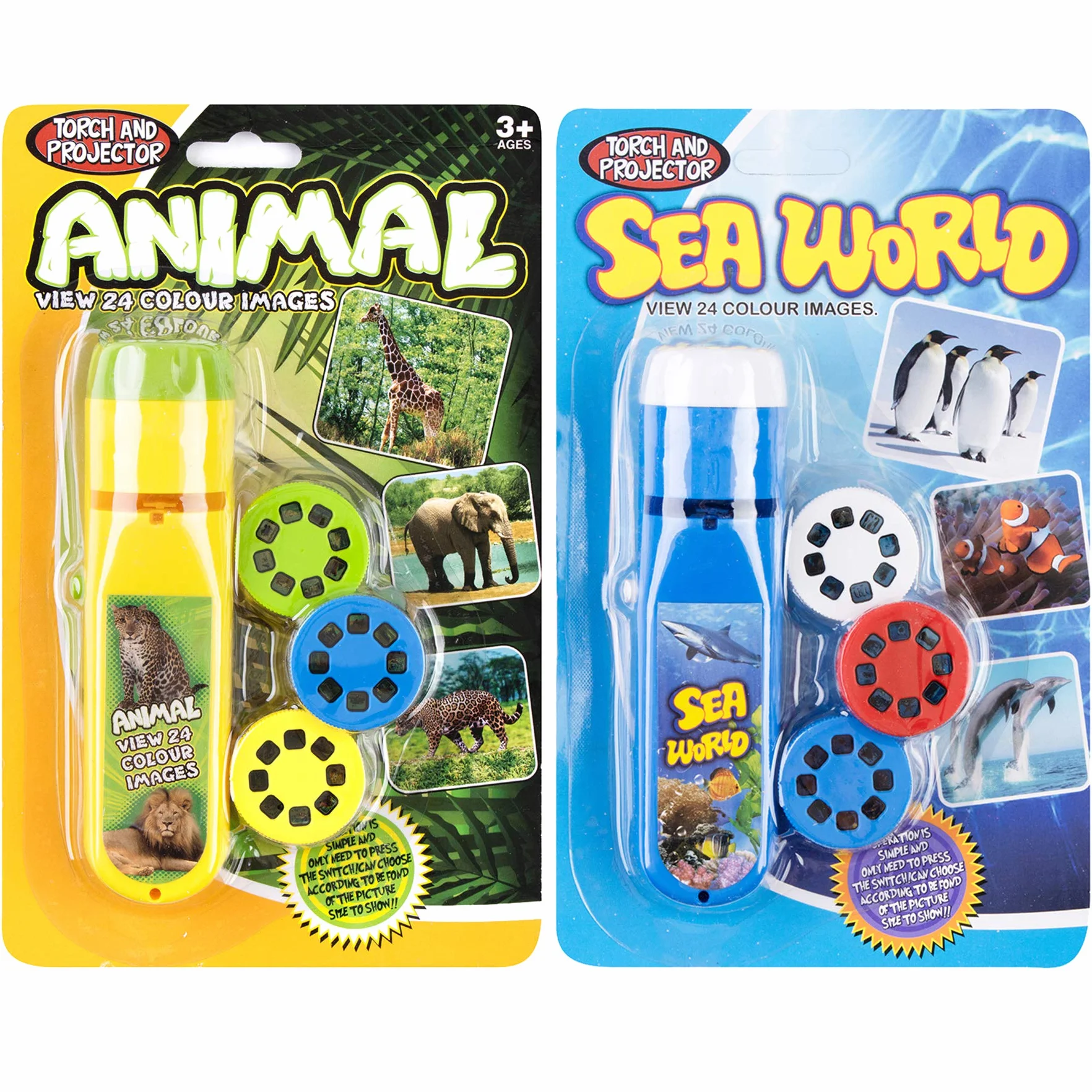 Georgie Porgy Projecteur Lampe de Poche Enfants Jouets Mur Plafond Tente Éducatif Ensemble Scientifique Monde Animal Marin