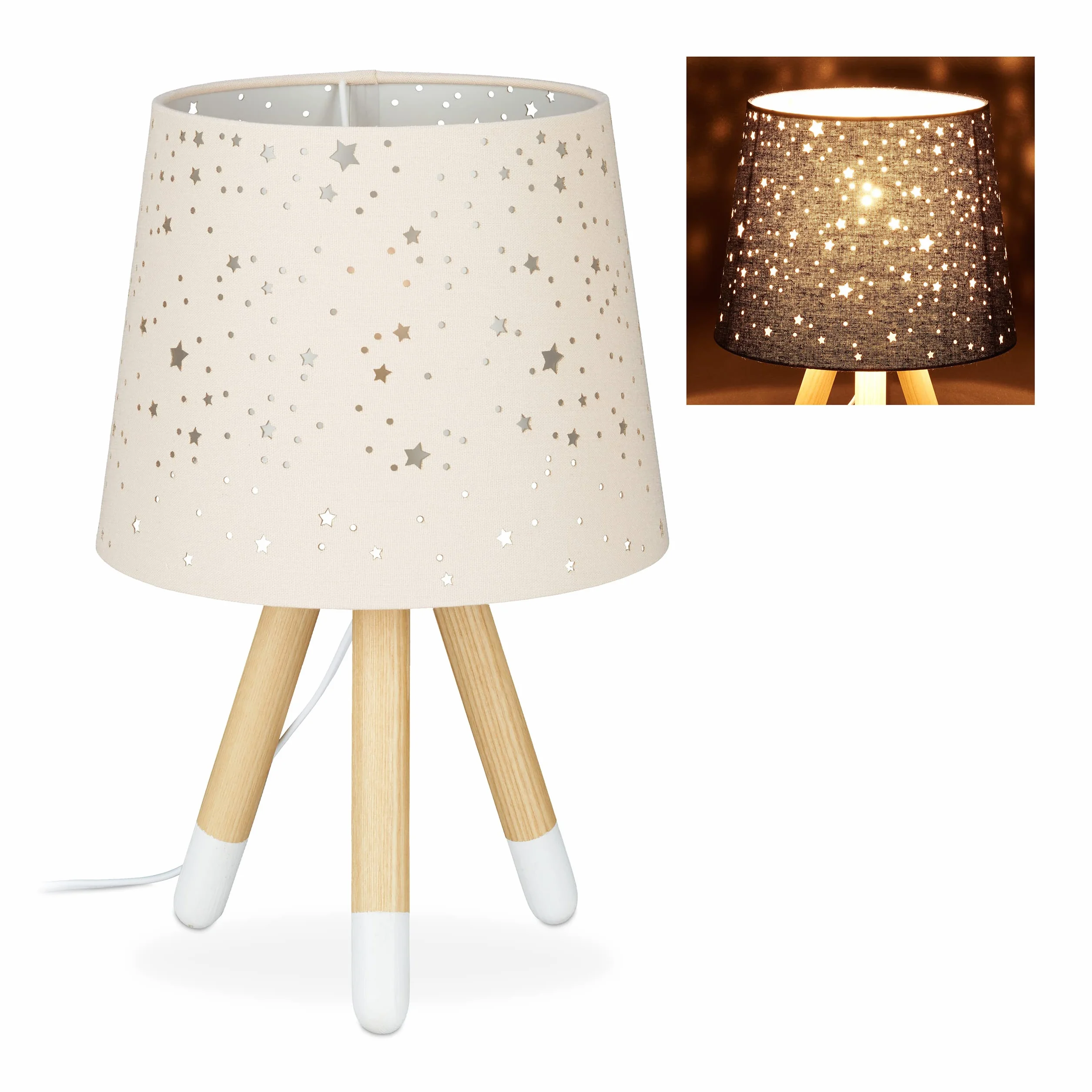 Relaxdays Lampe de Chevet Enfants E14 Abat-Jour Rond 40cm Rose