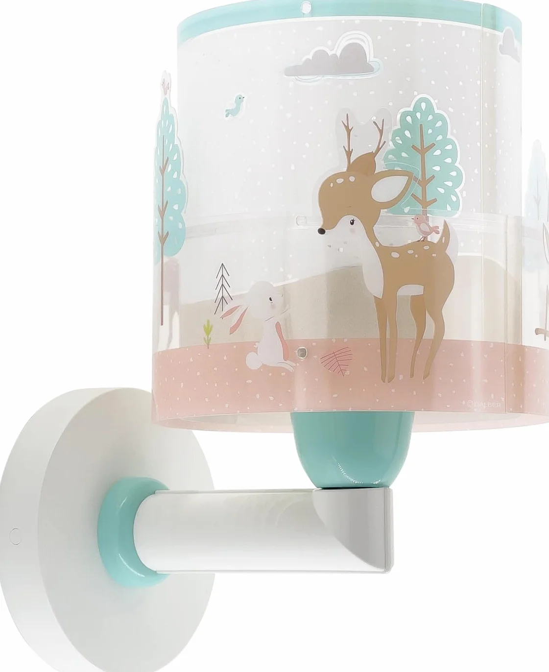 Dalber Applique Murale Enfant Loving Deer Cerf Rose E27