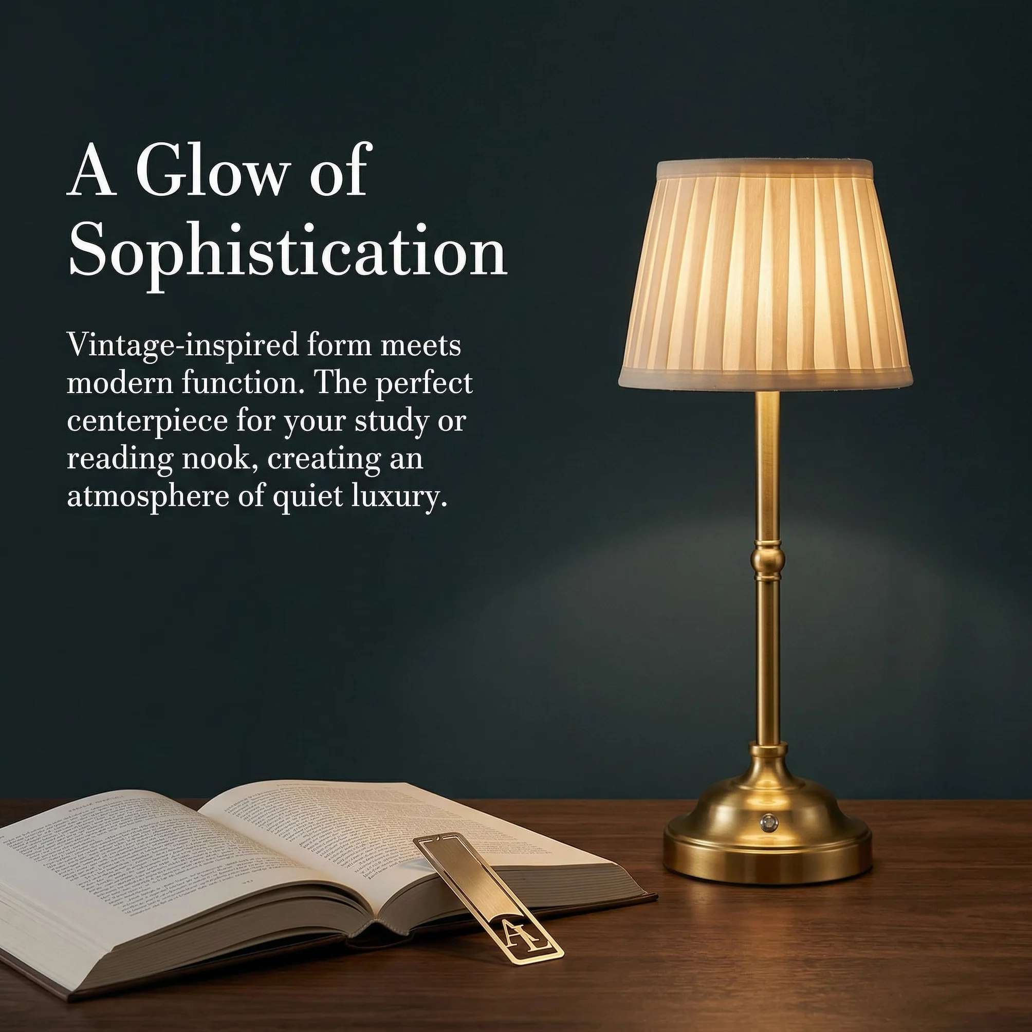 Lampe de Table Sans Fil Rechargeable LED, Lampe Chevet Retro Abat-jour Tissu, 3 Couleurs Intensité Variable USB Design Vintage