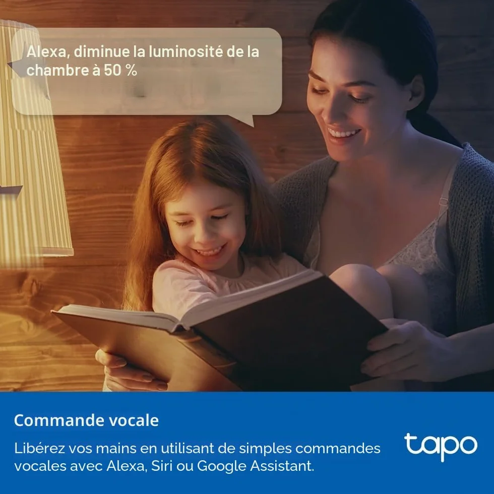 Tapo Ampoule intelligente B22 Matter, 1055 lm, 8,6 W, surveillance énergie, intensité variable, compatible Alexa Apple HomeKit