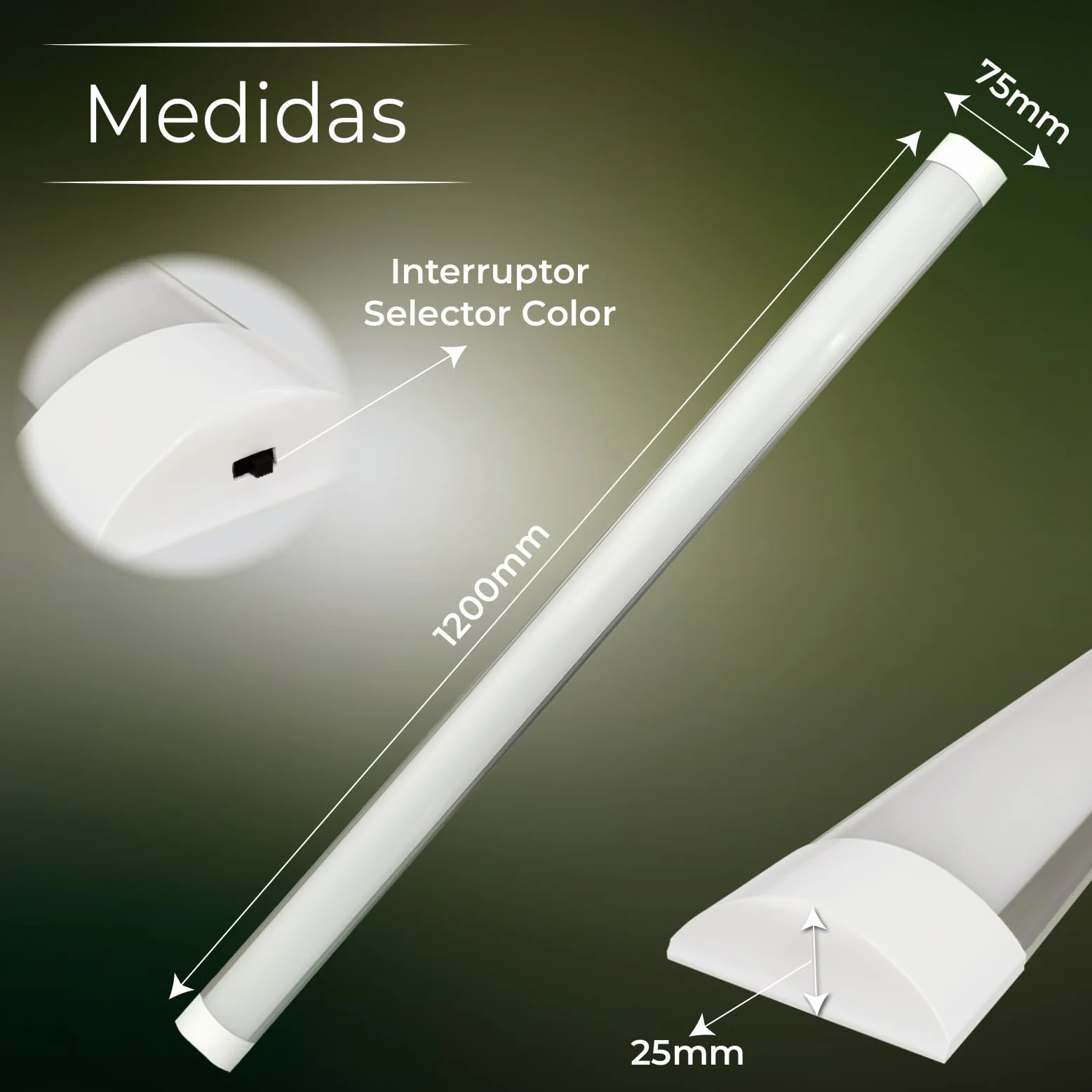 LED ATOMANT Lot de 2 Réglette LED 120cm 40W CCT 4000 Lumens
