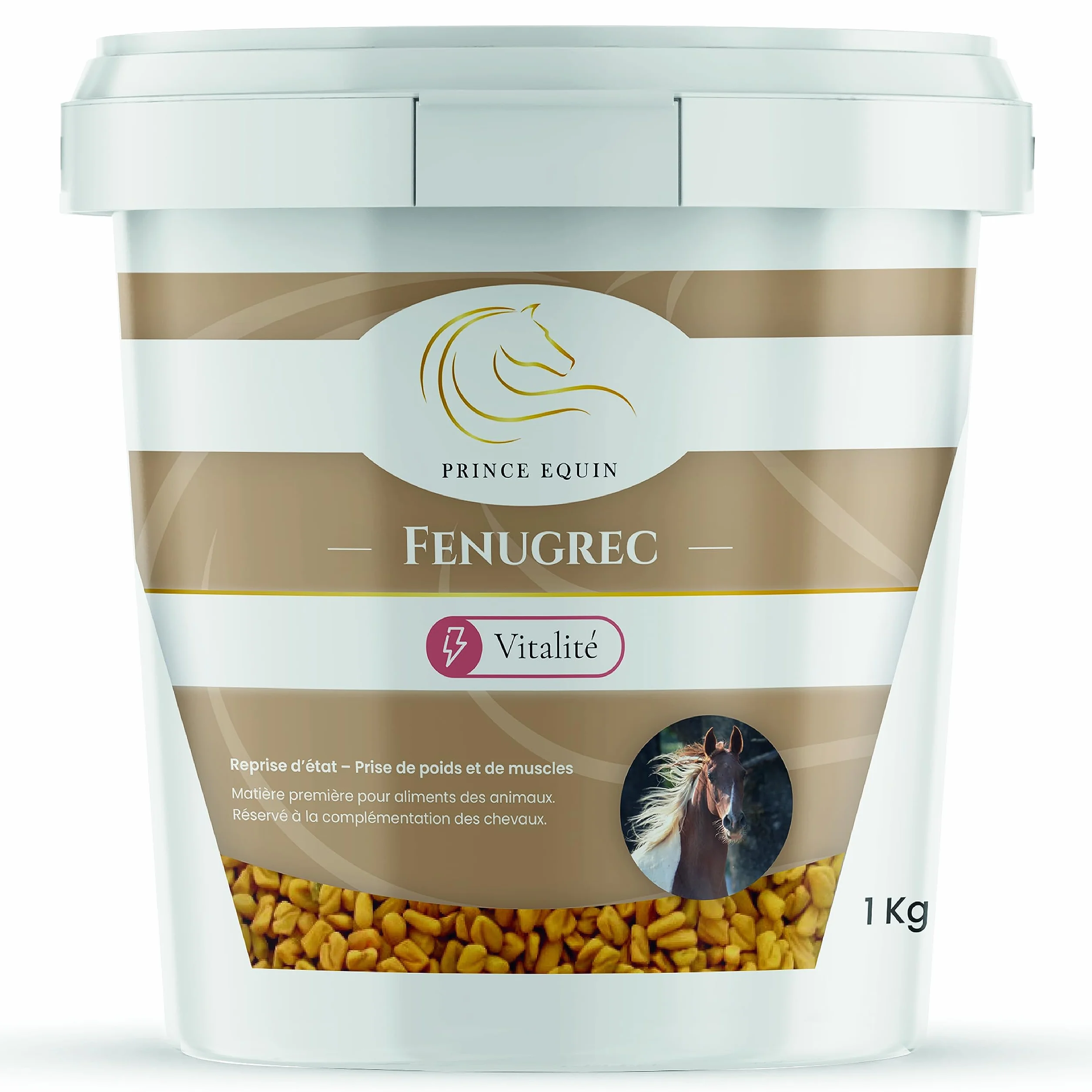 FENUGREC Complément nutritionnel Cheval Seau 1 kg Développement des Muscles Energie Marque Française