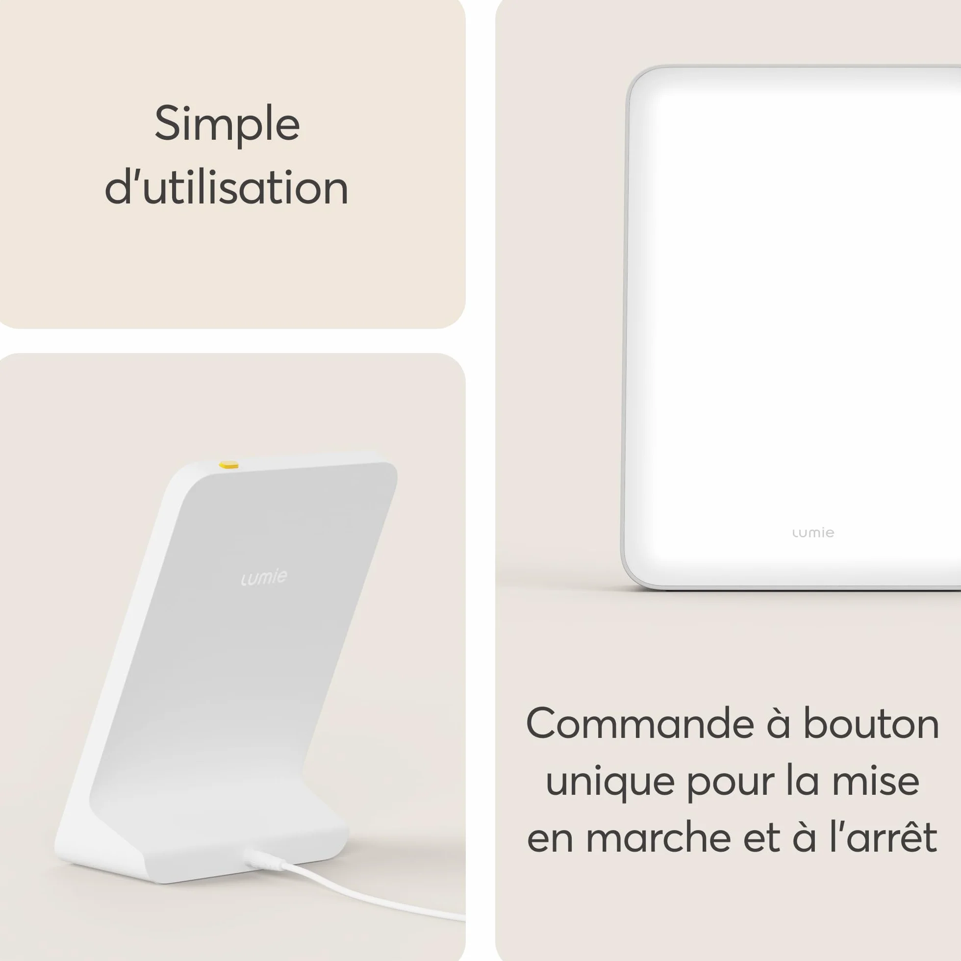 Lumie Mini lampe de luminothérapie compacte humeur énergie vigilance
