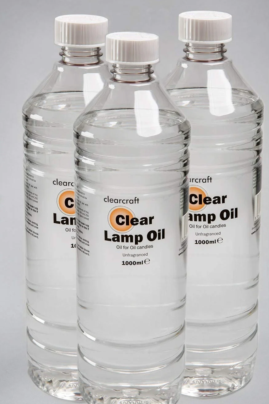 Huile pour Lampe à Pétrole sans fumée d'intérieur 1 l, Lot de 3 avec Entonnoir