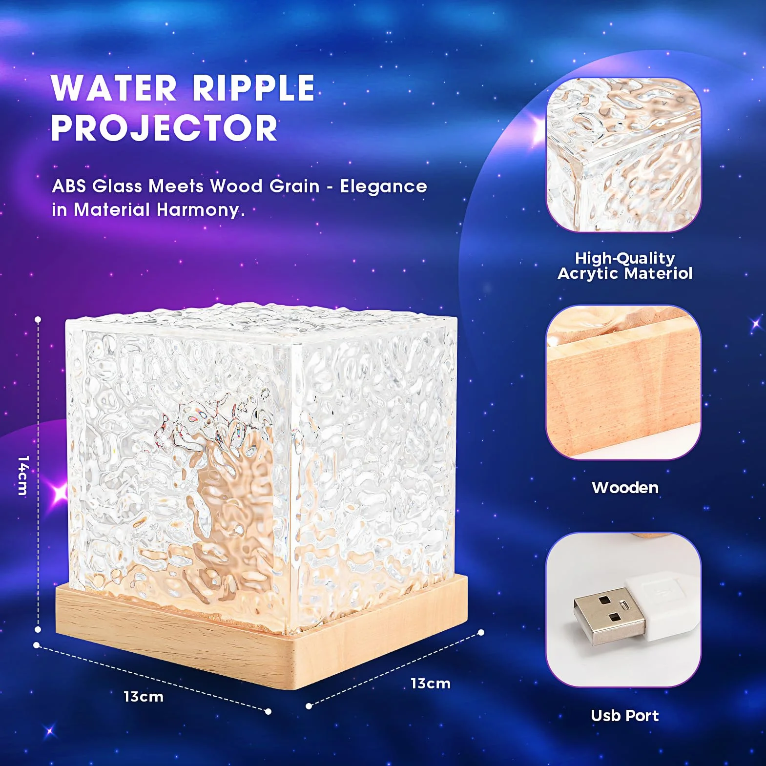 SUPPOU Projecteur Ciel Étoilé 13x13x14cm Galaxie Chambre Lampe Étoilée Plafond Télécommande