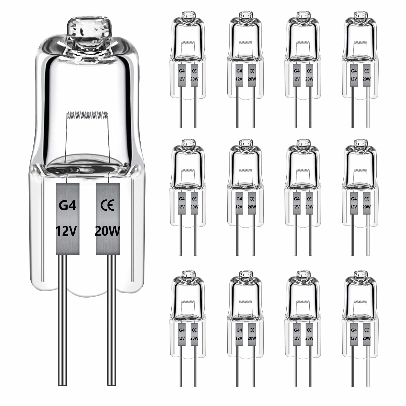 Ampoule Halogène G4 12V 20W 470LM Dimmable 2700K Blanc Chaud Morotty 12 Pièces