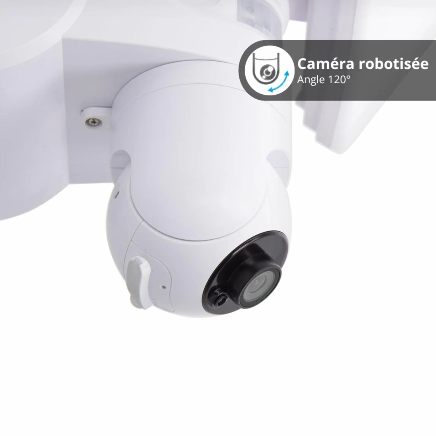 KOZII Projecteur Mural avec Caméra Intégrée 2200 Lumens Blanc Froid Détecteur de Mouvement Sécurité Extérieure