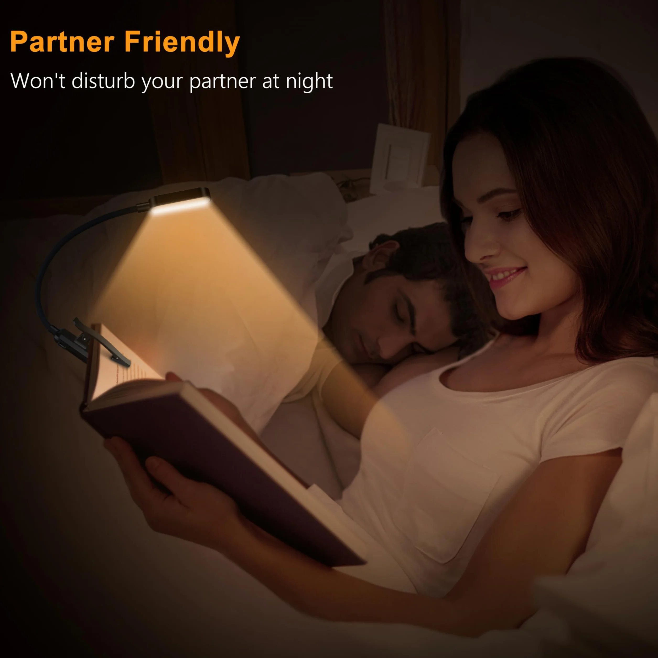 Gritin Lampe de Lecture 16 LED Rechargeable, Gradation Progressive, 3 Modes Protection des Yeux, 360° Cou Flexible