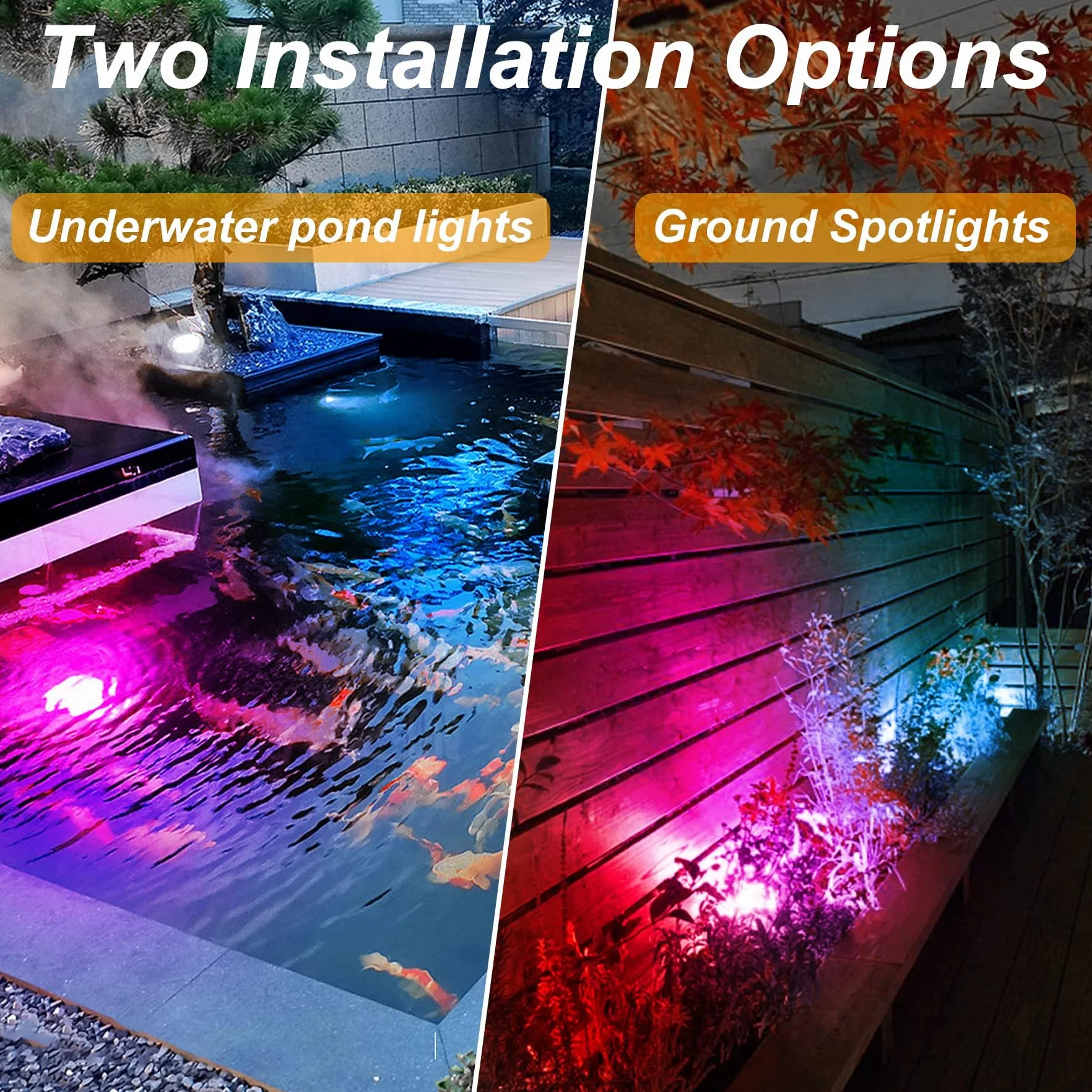 Lampes Solaires de Bassin LED Submersibles RGB IP68 Étanche Extérieur Jardin Piscine (5 Lumières)